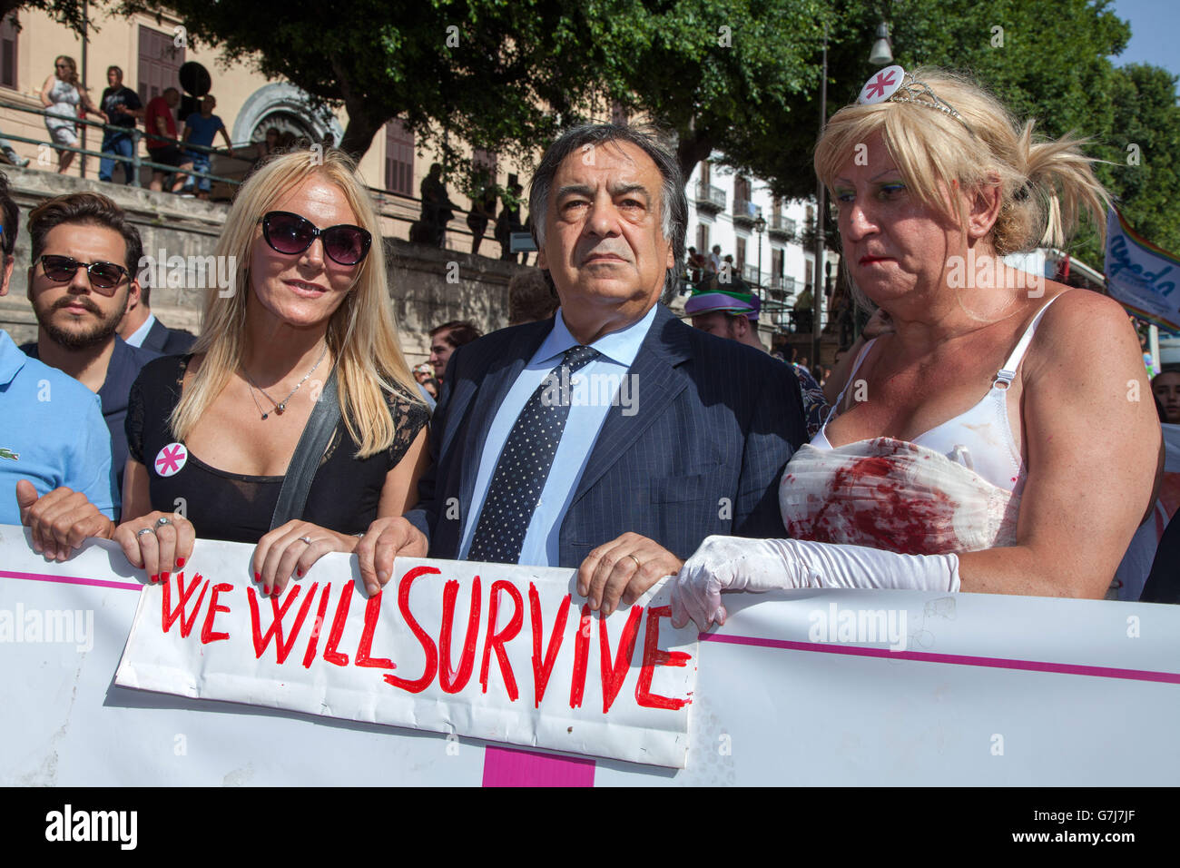 Palermo ospitato l annuale Pride Parade nella zona centrale della città il 18 giugno 2016. Foto Stock