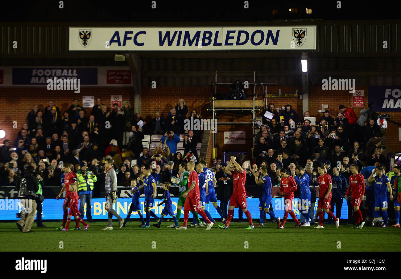 Calcio - FA Cup - Terzo Round - AFC Wimbledon V Liverpool - Il Cherry Red Records Stadium Foto Stock