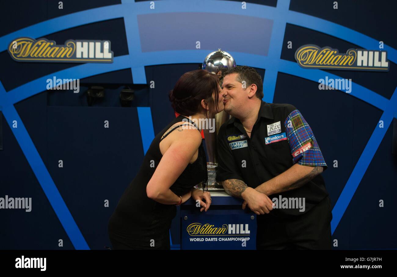 Freccette - 2014 William Hill mondo freccette campionato - giorno quattordici - Alexandra Palace Foto Stock