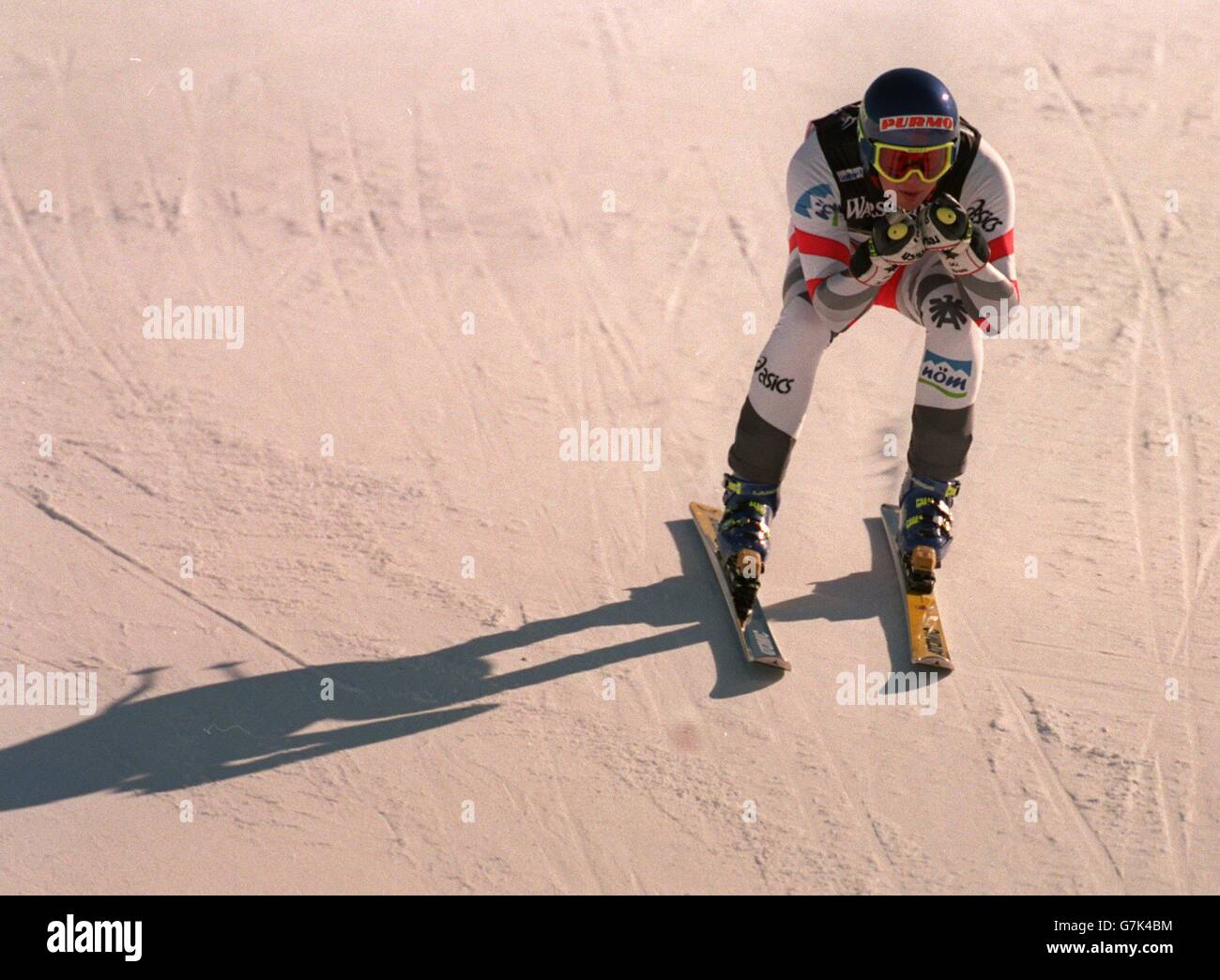 Sci - Campionato del mondo Alpino - Sesteres 97 Training Day. Werner Franz Foto Stock