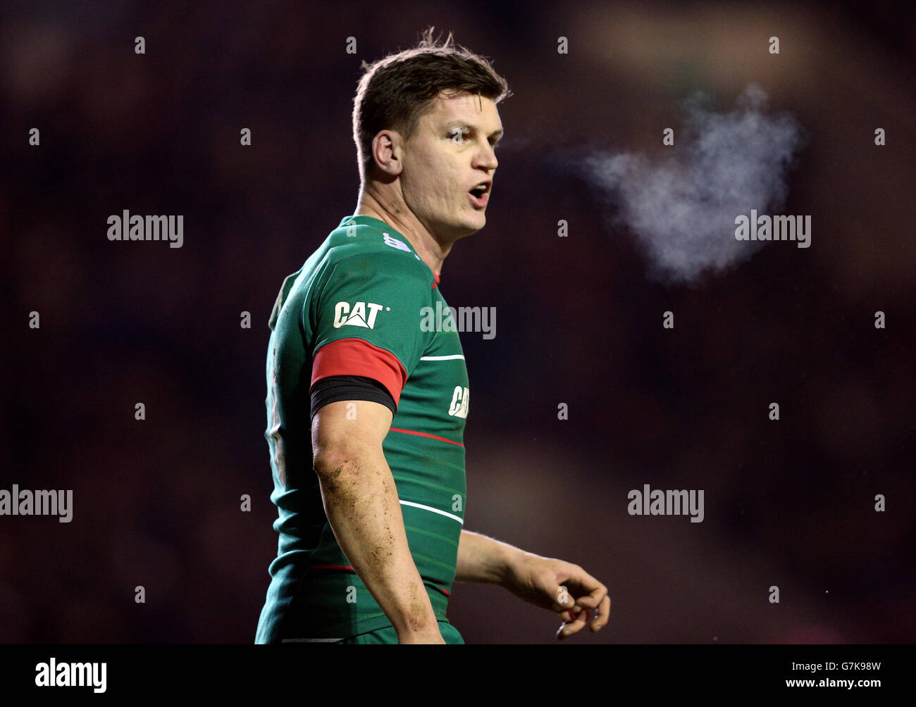 Rugby Union - European Rugby Champions Cup - Pool 3 - Leicester Tigers / Scarlets - Welford Road. Leicester Tigers Freddie Burns durante la partita European Champions Cup Pool Three a Welford Road, Leicester. Foto Stock