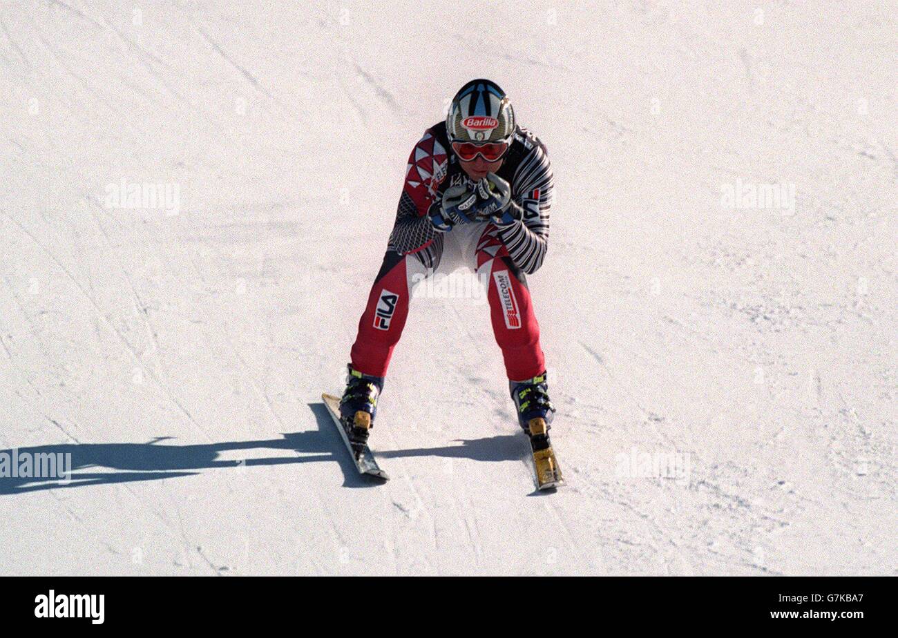 Sci ... Mondiali di Sci ... Mens in discesa Foto Stock