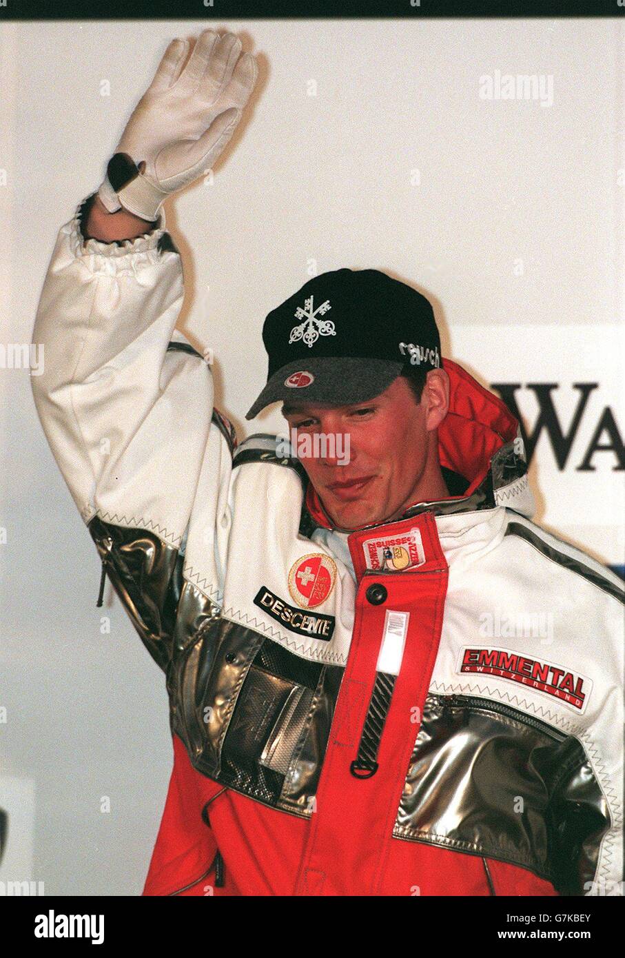 Sci ... Mondiali di Sci ... Mens in discesa Foto Stock