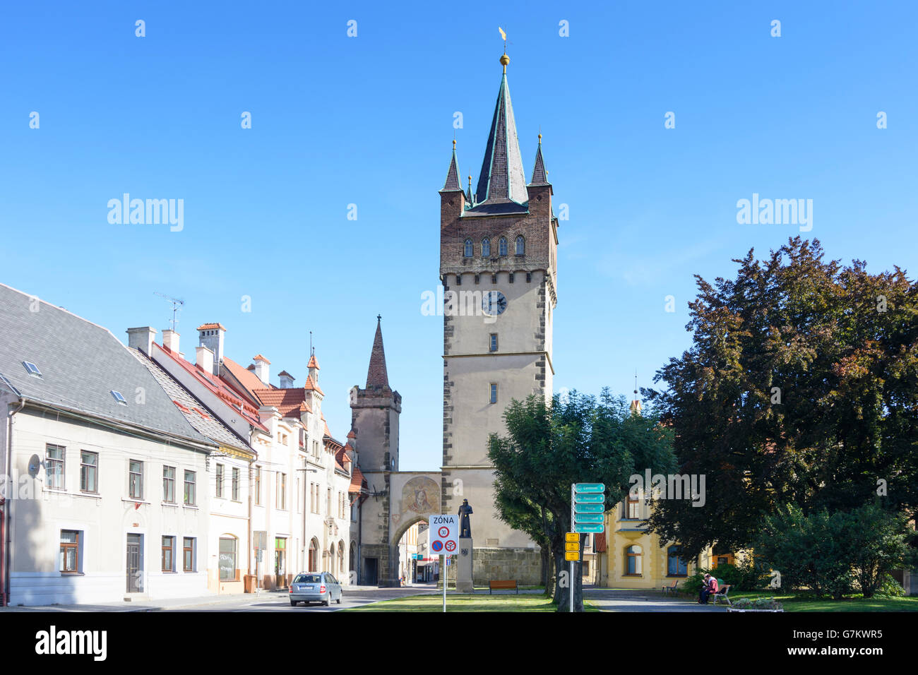 Gate di Praga ( Pražská brána ) della fortificazione, Vysoké Mýto (Hohenmauth), Repubblica Ceca, Pardubicky, Regione Pardubitzer, Pa Foto Stock