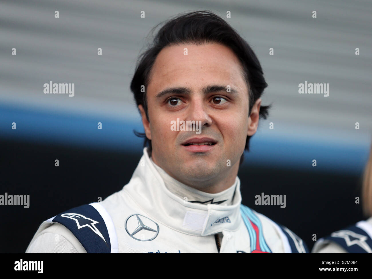 Williams Felipe massa durante i test pre-stagione al circuito di Jerez, Spagna. Foto Stock