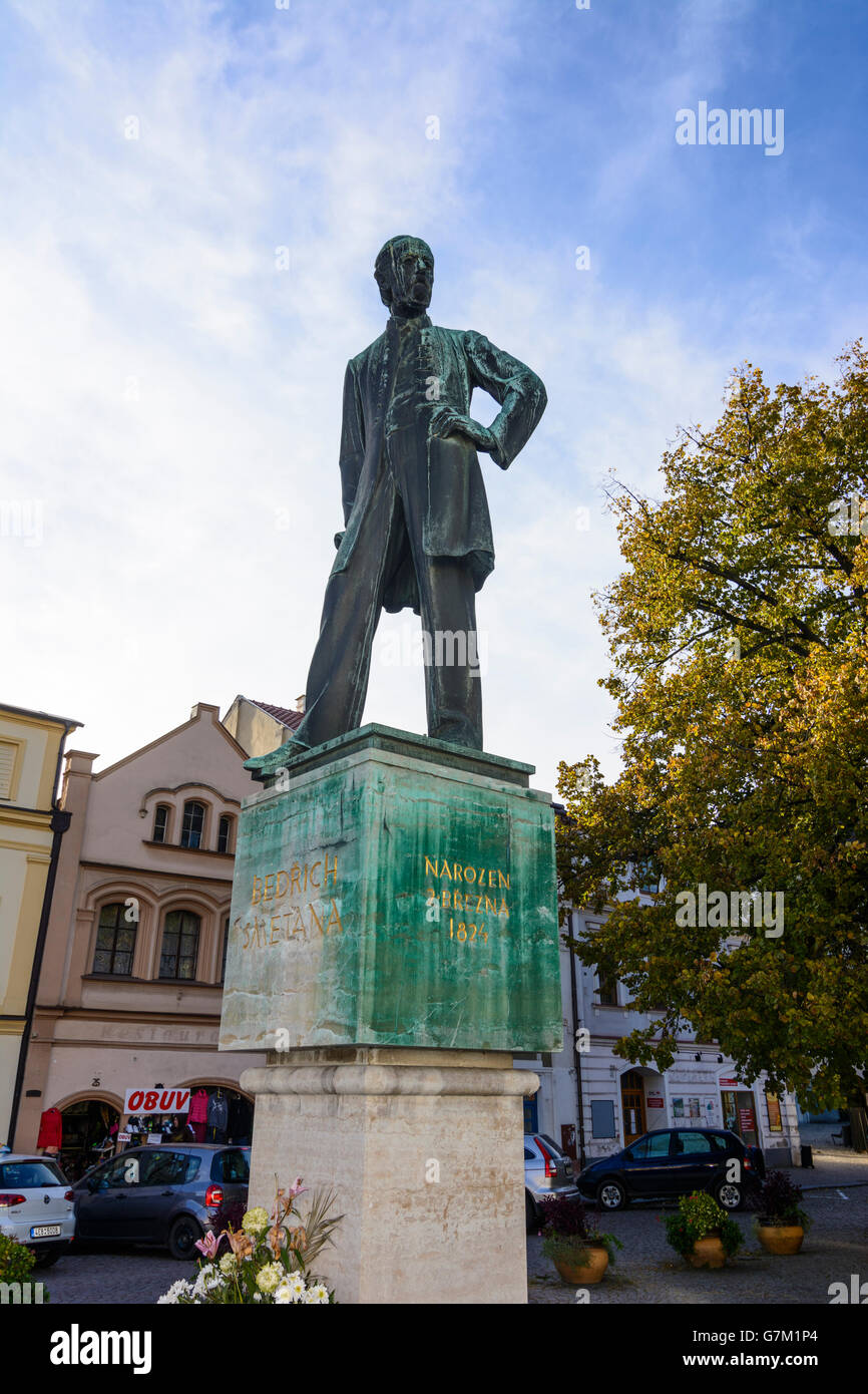 Monumento a Bedřich Smetana, Litomyšl (Leitomischl) , Repubblica Ceca, Pardubicky, Pardubitzer Regione Regione di Pardubice, Foto Stock