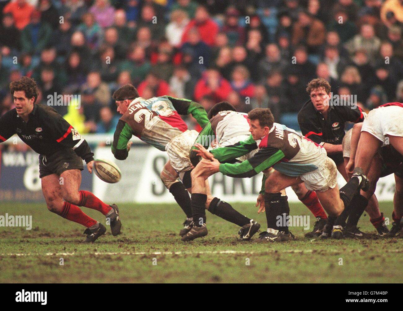 Rugby Union - Nec arlecchini v Saraceni - Pilkington Cup Foto Stock