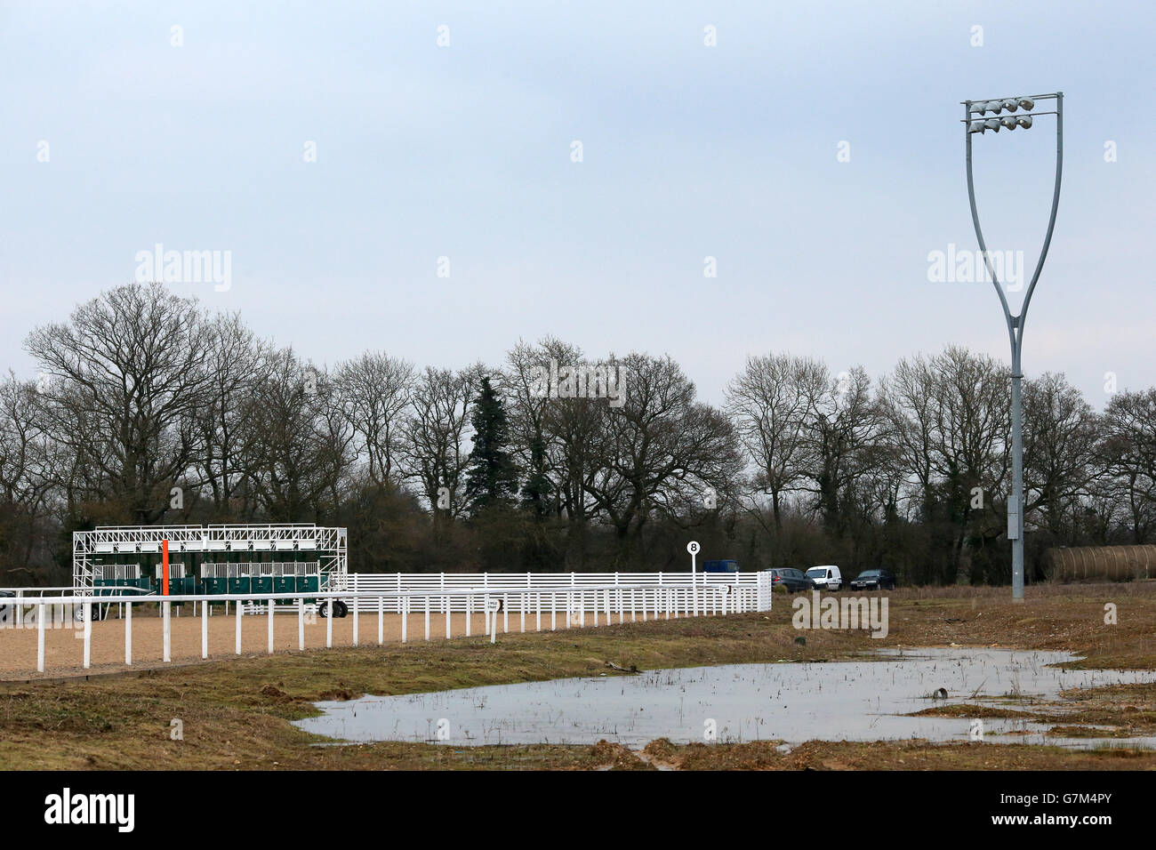 Corse ippiche - Ippodromo di Chelmsford. Vista generale sull'ippodromo di Chelmsford Foto Stock