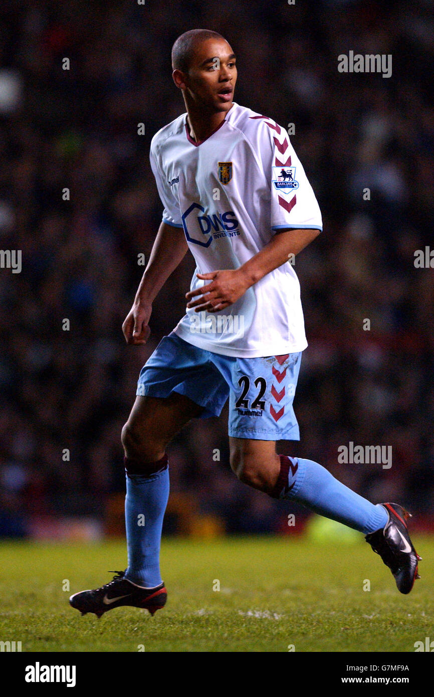 Fa Barclays Premiership - Manchester United / Aston Villa - Old Trafford. Luke Moore, Aston Villa Foto Stock