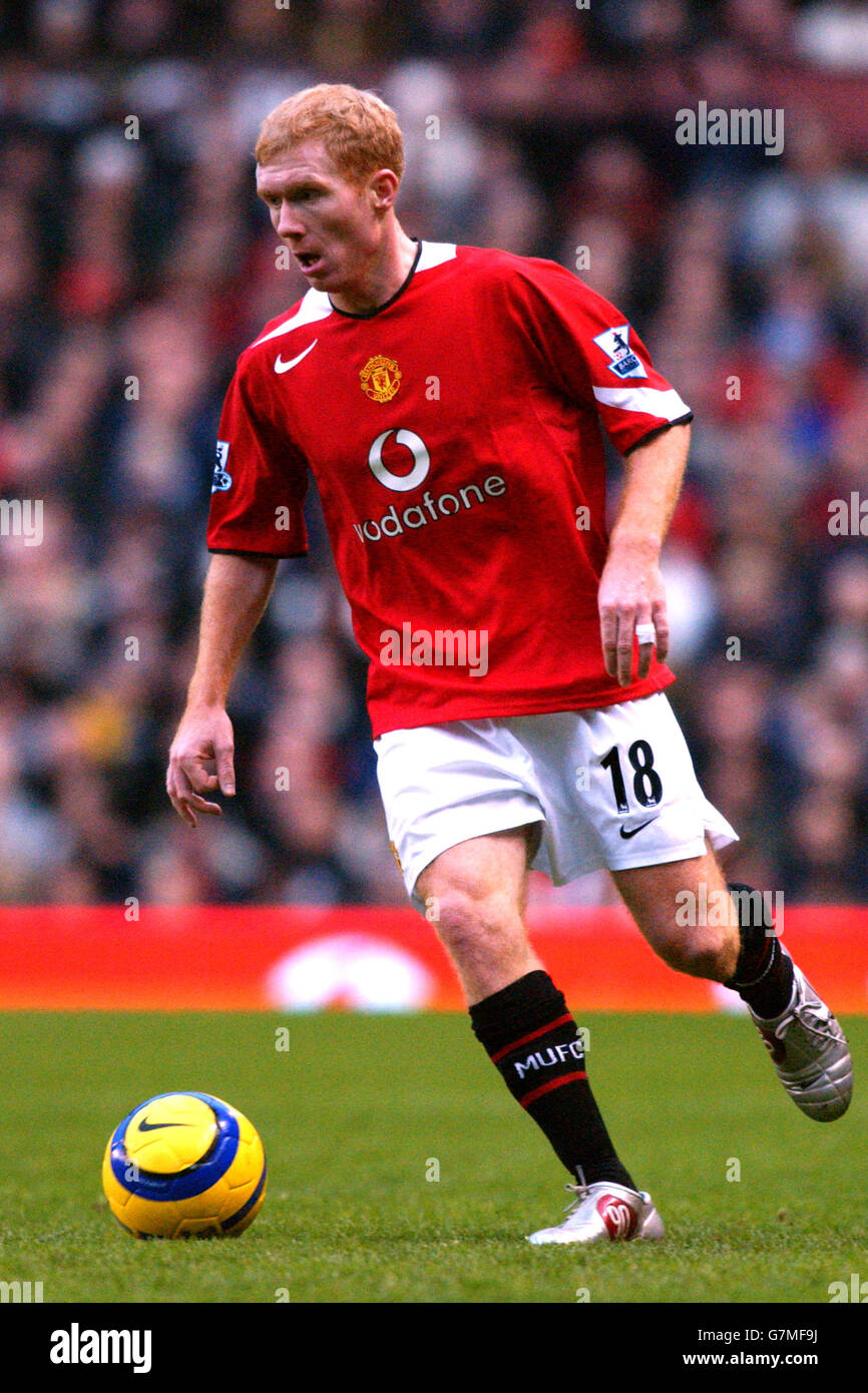 Fa Barclays Premiership - Manchester United / Aston Villa - Old Trafford. Paul Scholes, Manchester United Foto Stock