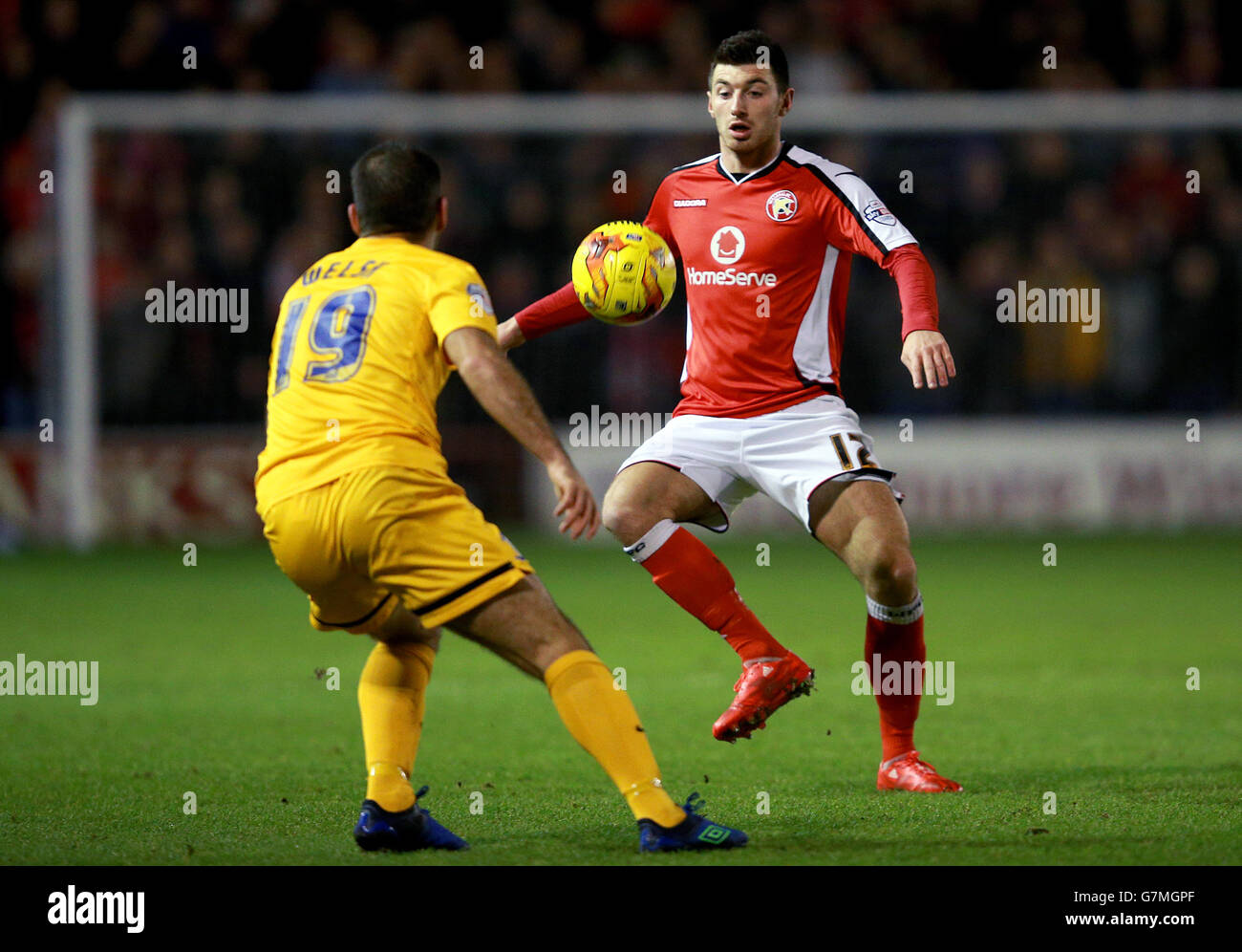 Calcio - Johnstone's Paint Trophy - Northern Area Final - seconda tappa - Walsall v Preston North End - Banks's Stadium. Michael Cain di Walsall Foto Stock