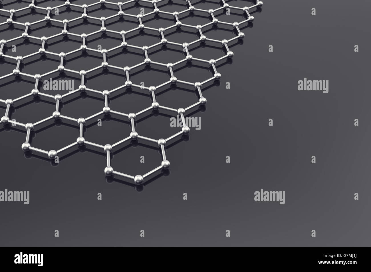 Grafene superficie, nanot echnology background 3d illustrazione Foto Stock