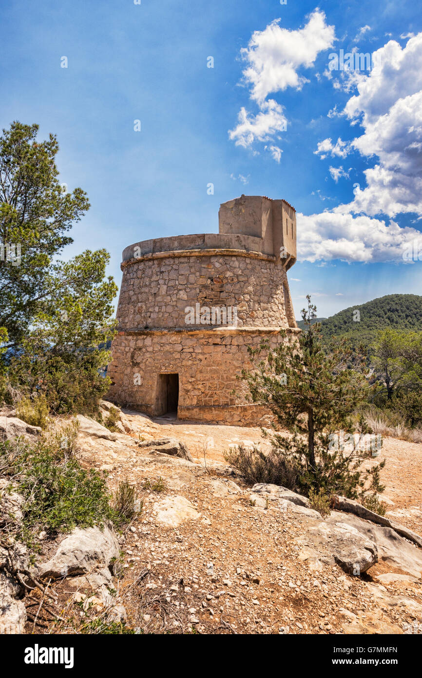 Torre des molare, Puerto de San Miguel, Ibiza, Spagna. Foto Stock