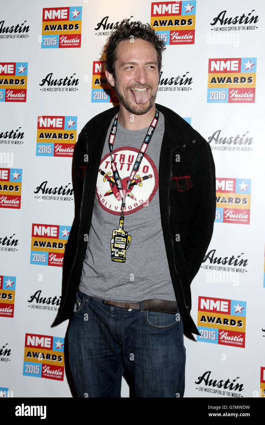 Frank Turner partecipa ai NME Awards 2015 con Austin, Texas, alla O2 Brixton Academy di Londra. PREMERE ASSOCIAZIONE foto. Data immagine: Mercoledì 18 febbraio 2015. Vedere la storia di PA SHOWBIZ NME. Il credito fotografico dovrebbe essere: Filo Yui Mok/PA Foto Stock