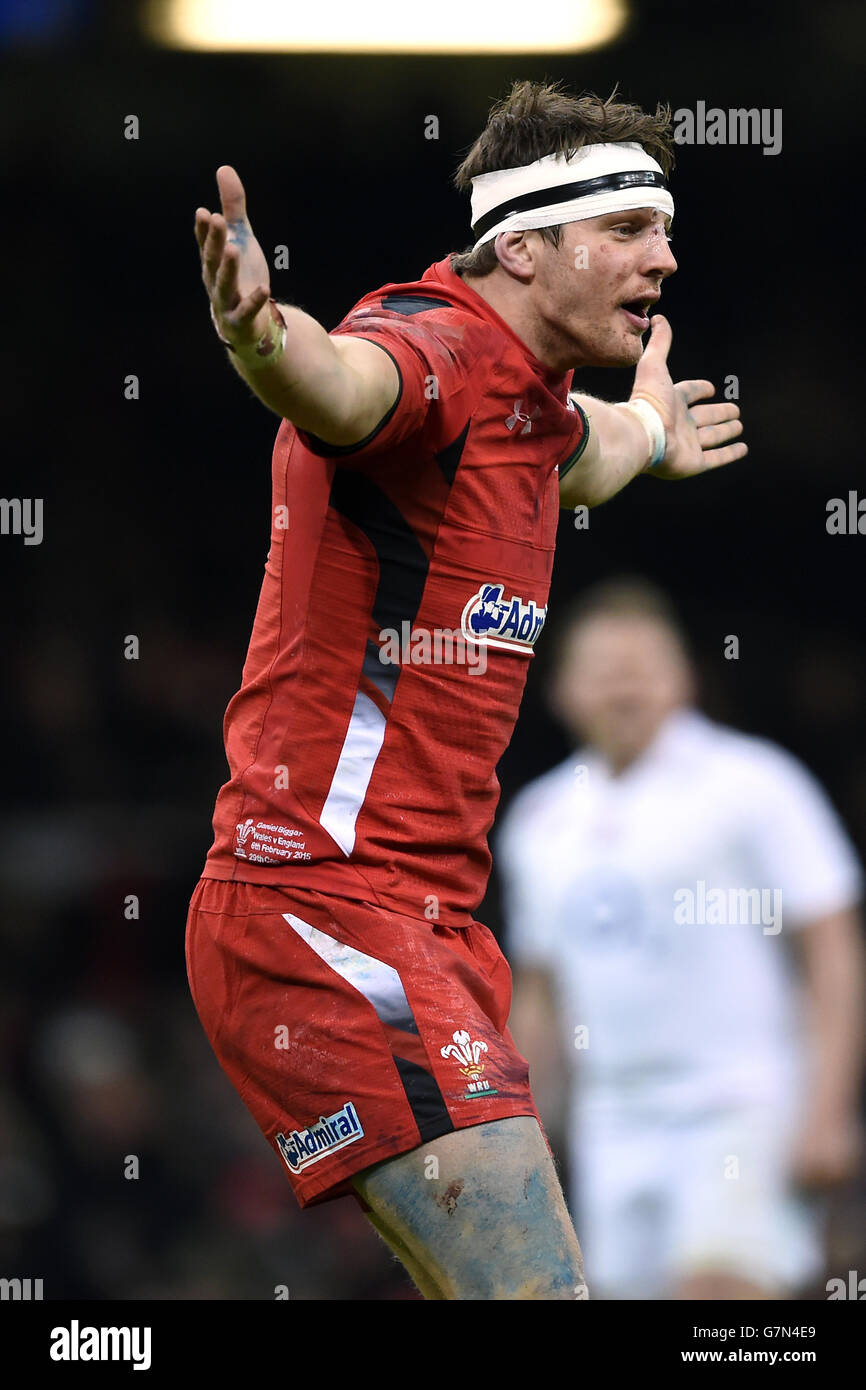 Rugby Union - 2015 RBS Sei Nazioni - Galles v Inghilterra - Millennium Stadium Foto Stock