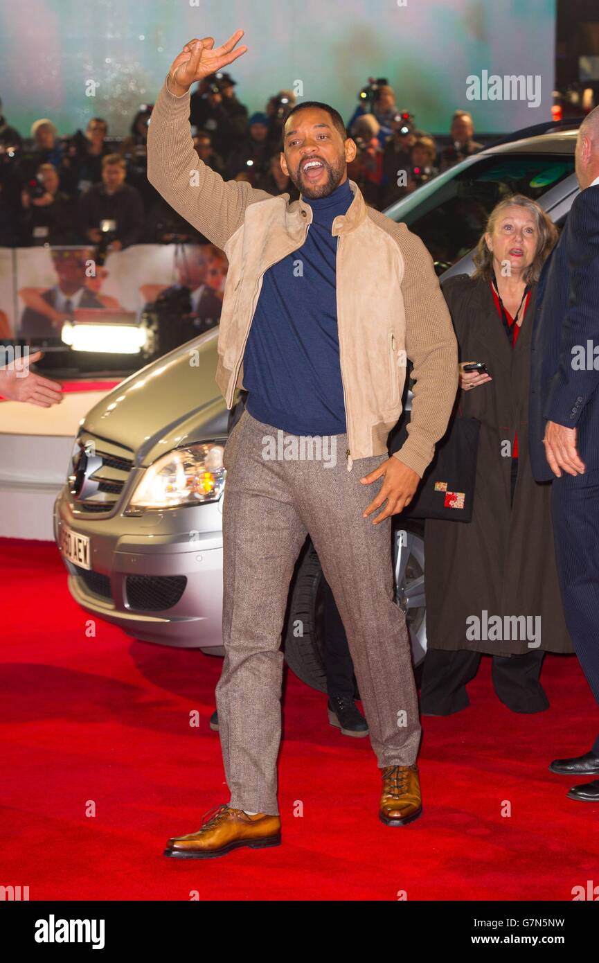 Will Smith partecipa alla proiezione di gala di Focus presso Vue West End, Leicester Square, Londra. Foto Stock