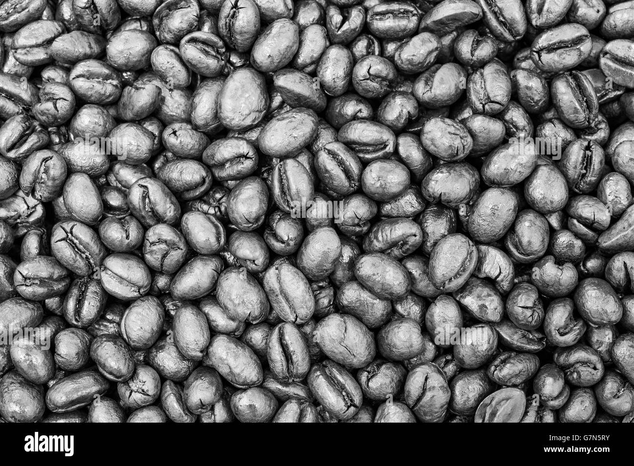 Caffè nero lo sfondo di fagioli Foto Stock