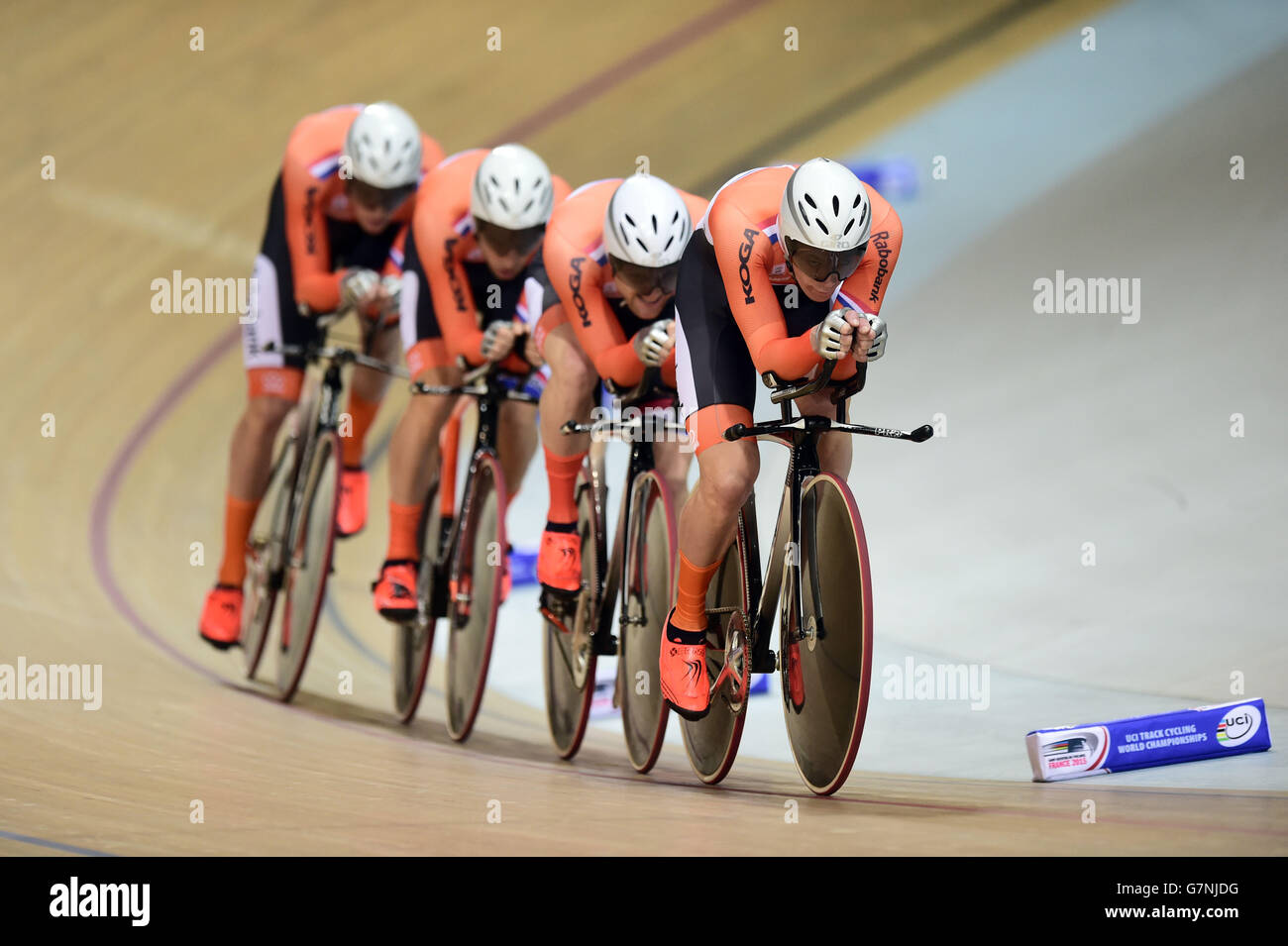 Escursioni in bicicletta - 2015 UCI via del Campionato del Mondo di Ciclismo - Giorno 2 - Velodromo National Foto Stock