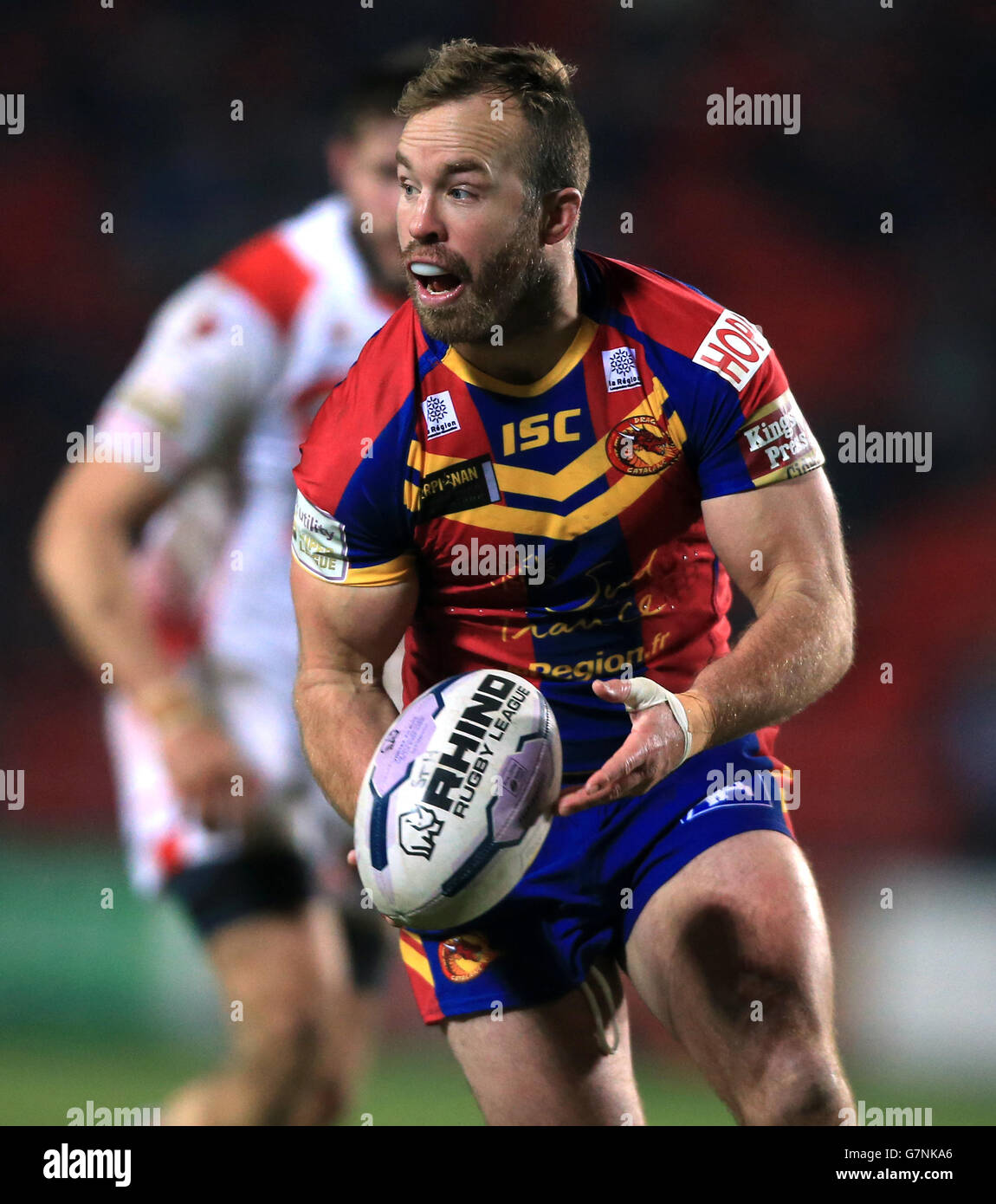 Rugby League - Utility prima Super League - St Helens v Catalans Dragons - Langtree Park Foto Stock