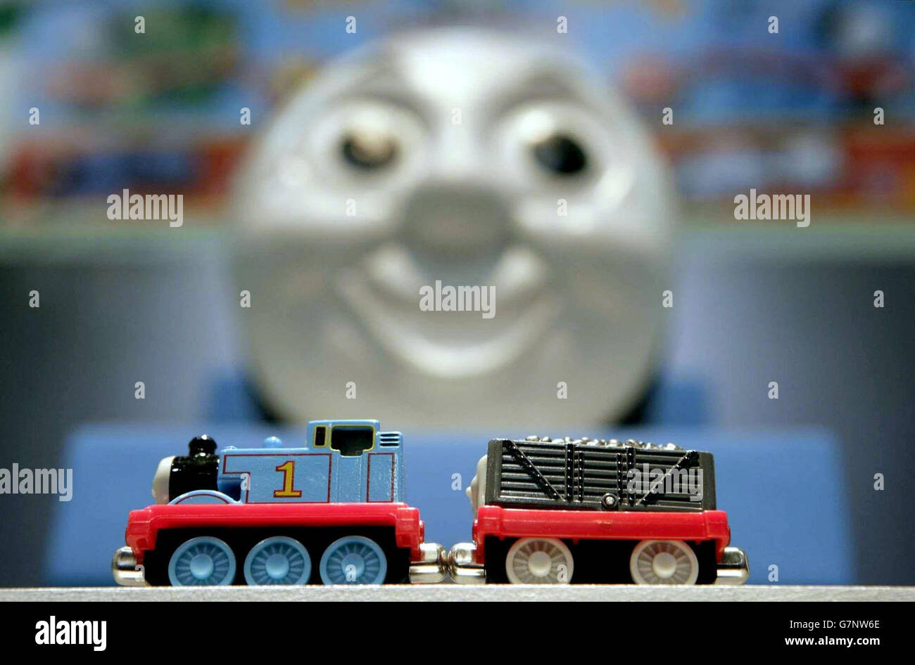 "Take Along Thomas", Thomas The Tank Engine, che è stato lanciato (dalla RC2) per celebrare il 60° anniversario di Thomas The Tank Engine. Foto Stock