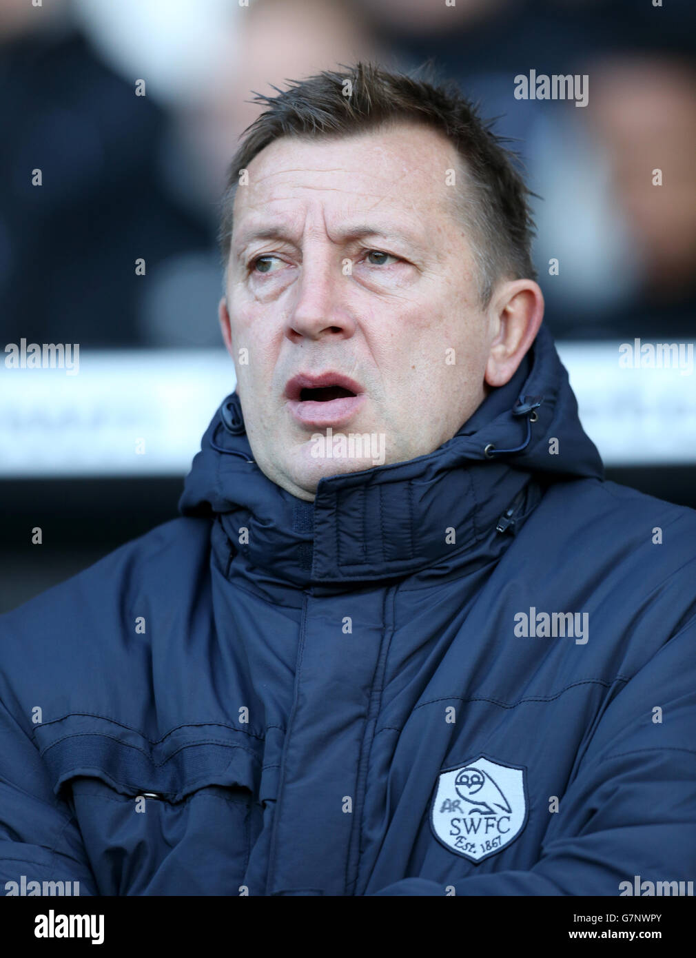 Calcio - Campionato Sky Bet - Derby County v Sheffield Mercoledì - iPro Stadium. Andy Rhodes, Sheffield Mercoledì portiere allenatore Foto Stock