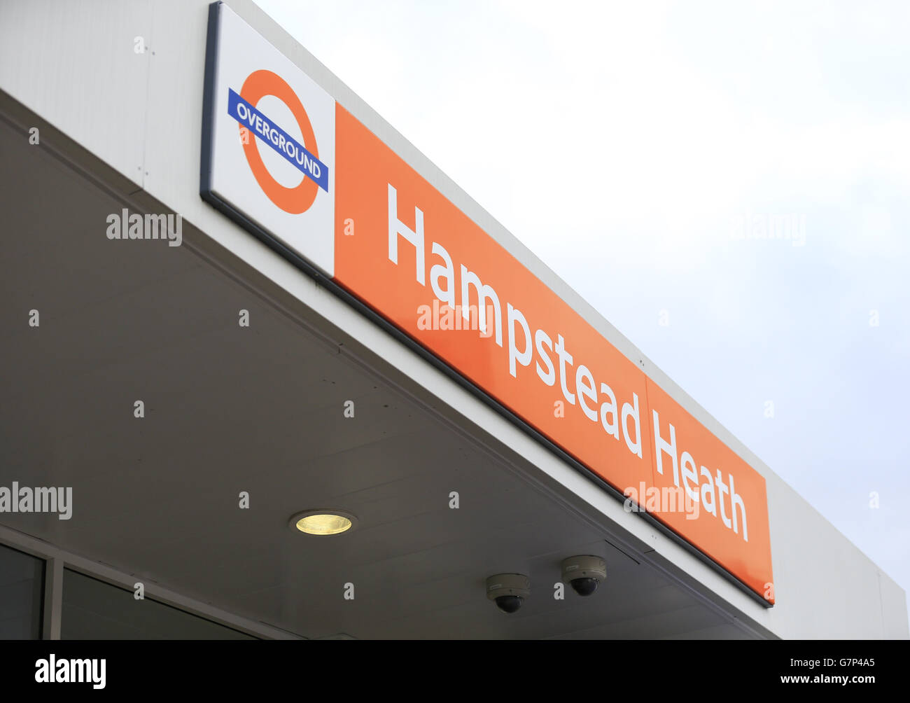 Una vista generale della Hampstead Heath Overground Station, Londra. Foto Stock