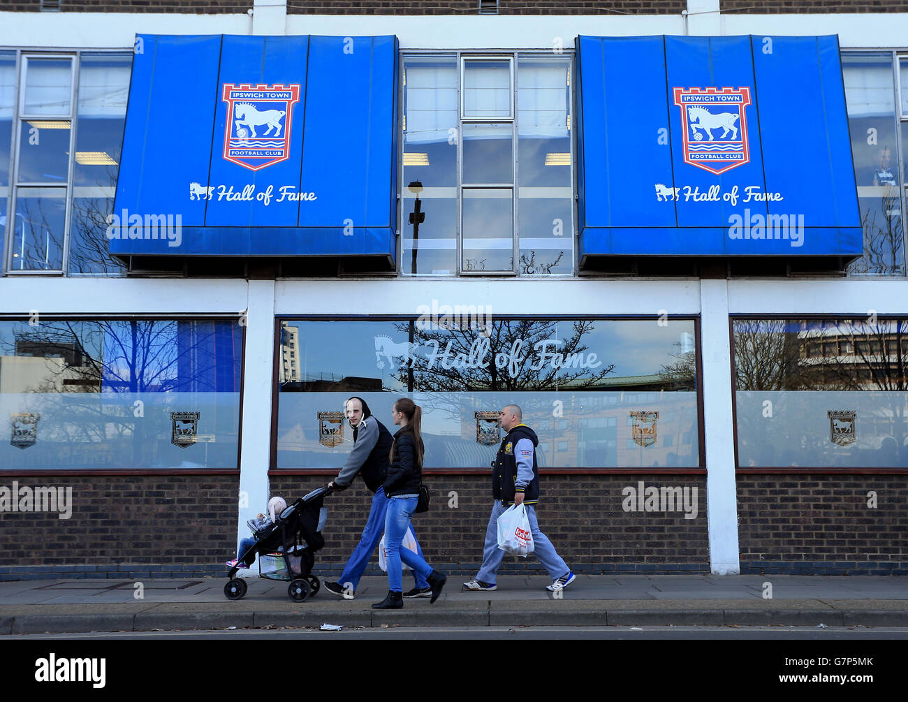 Una vista della Ipswich Town Hall of Fame prima della partita del campionato Sky Bet a Portman Road, Ipswich. Foto Stock