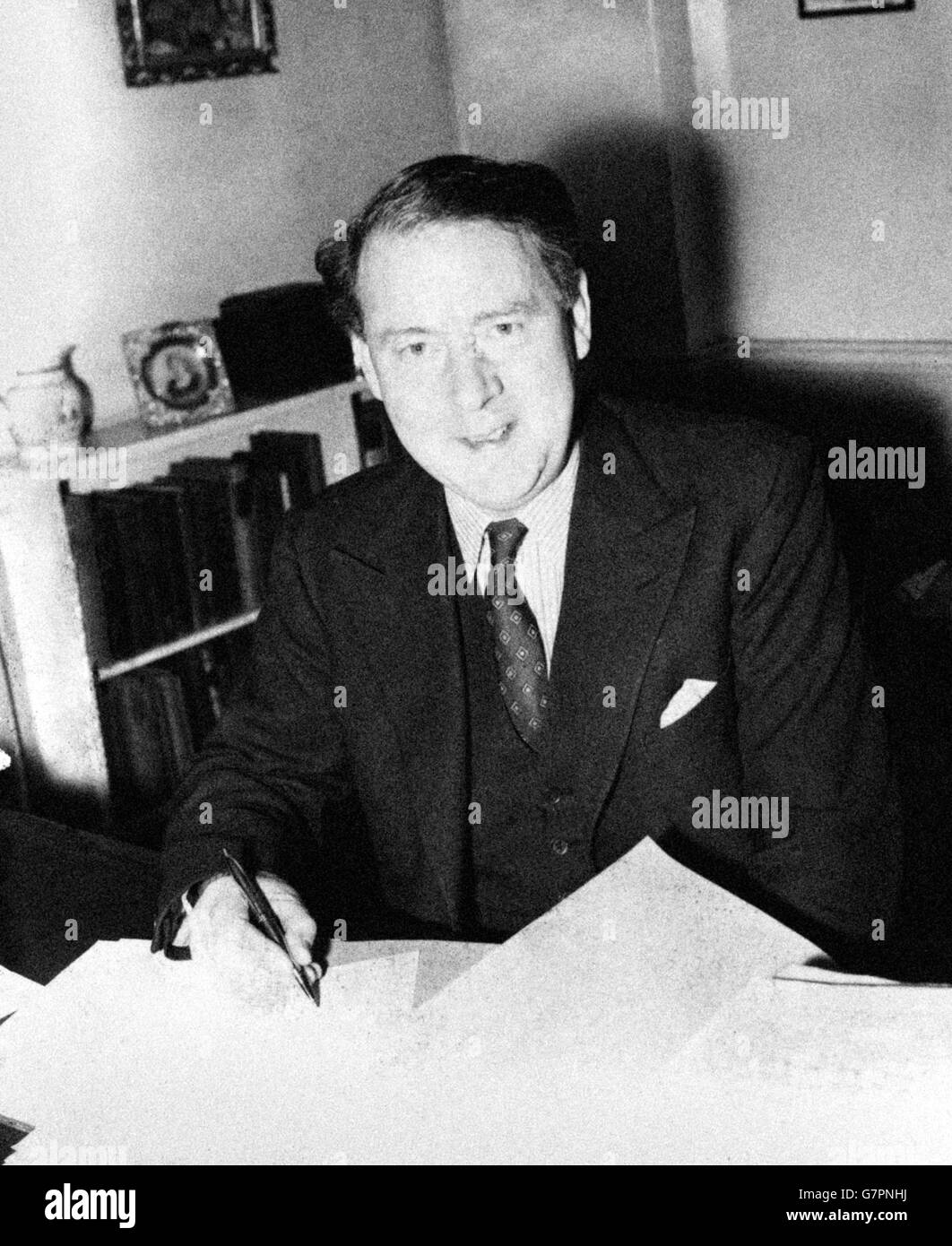 Politica - nuovo leader laburista - Hugh Gaitskell - Frognal giardini, West Hampstead, Londra Foto Stock