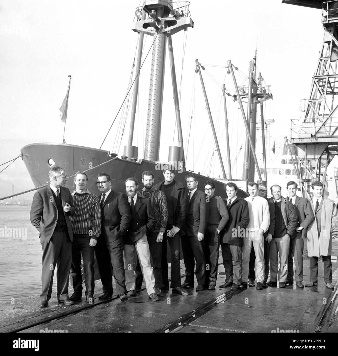 Esplorazione - Sir Vivian Fuchs - spedizione in Antartide - Southampton Foto Stock Esplorazione - Sir Vivian Fuchs - spedizione in Antartide - Southampton Foto Stock