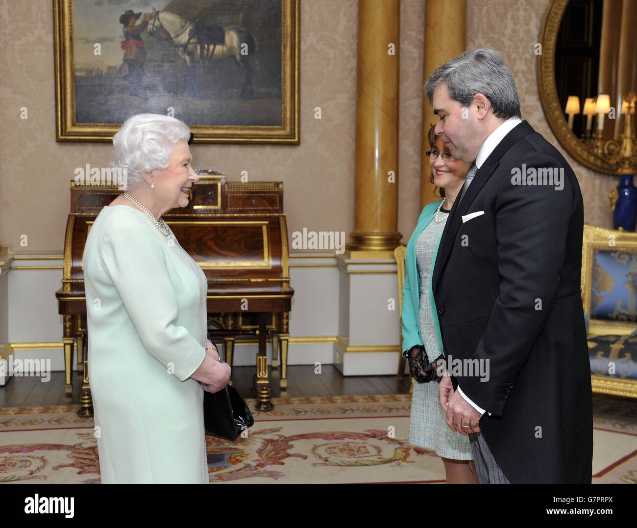 Le credenziali presentate a Palazzo di Buckingham Foto Stock