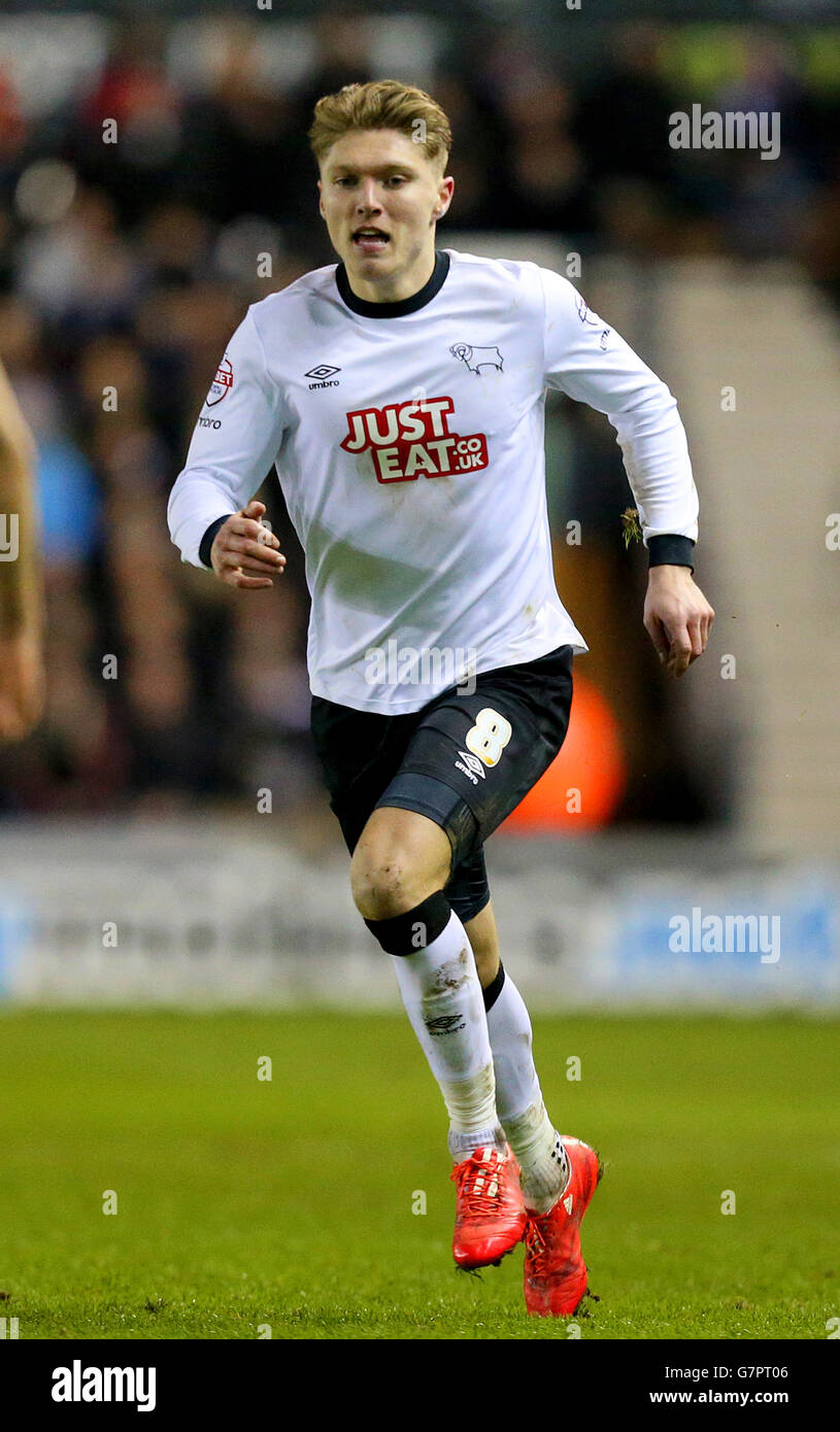 Calcio - Sky Bet Championship - Derby County v Charlton Athletic - iPro Stadium. Jeff Hendrick della contea di Derby Foto Stock