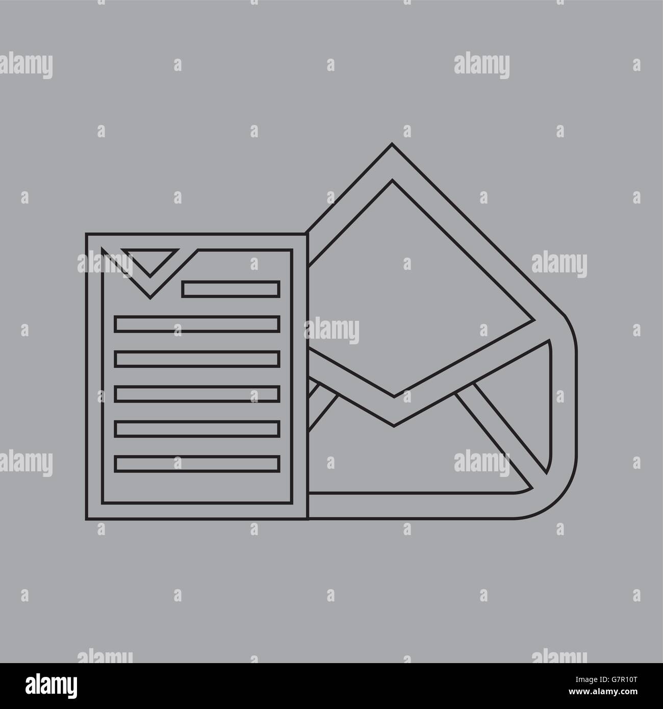 Le impostazioni di posta elettronica design Illustrazione Vettoriale