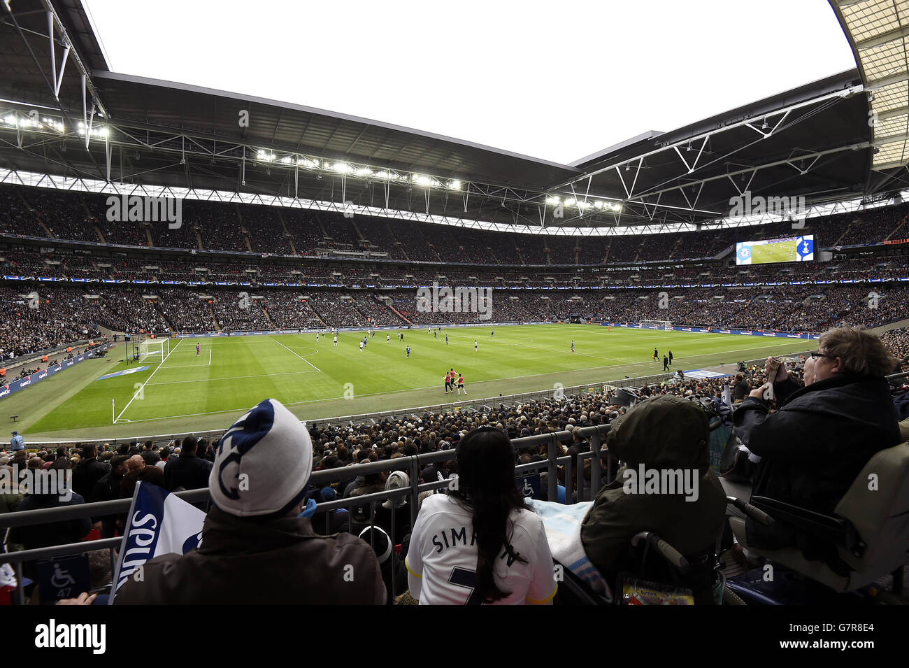 Calcio - Capital One Cup - finale - Chelsea v Tottenham Hotspur - Stadio di Wembley. Una visione generale dello Stadio di Wembley durante la finale della Capital One Cup guardando da una sezione di tifosi disabili. Foto Stock