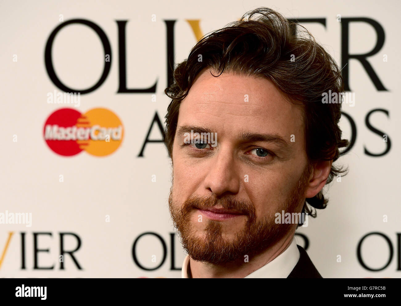 James McAvoy partecipa all'annuncio delle candidature 2015 dell'Olivier Awards al Rosewood di Londra. Foto Stock