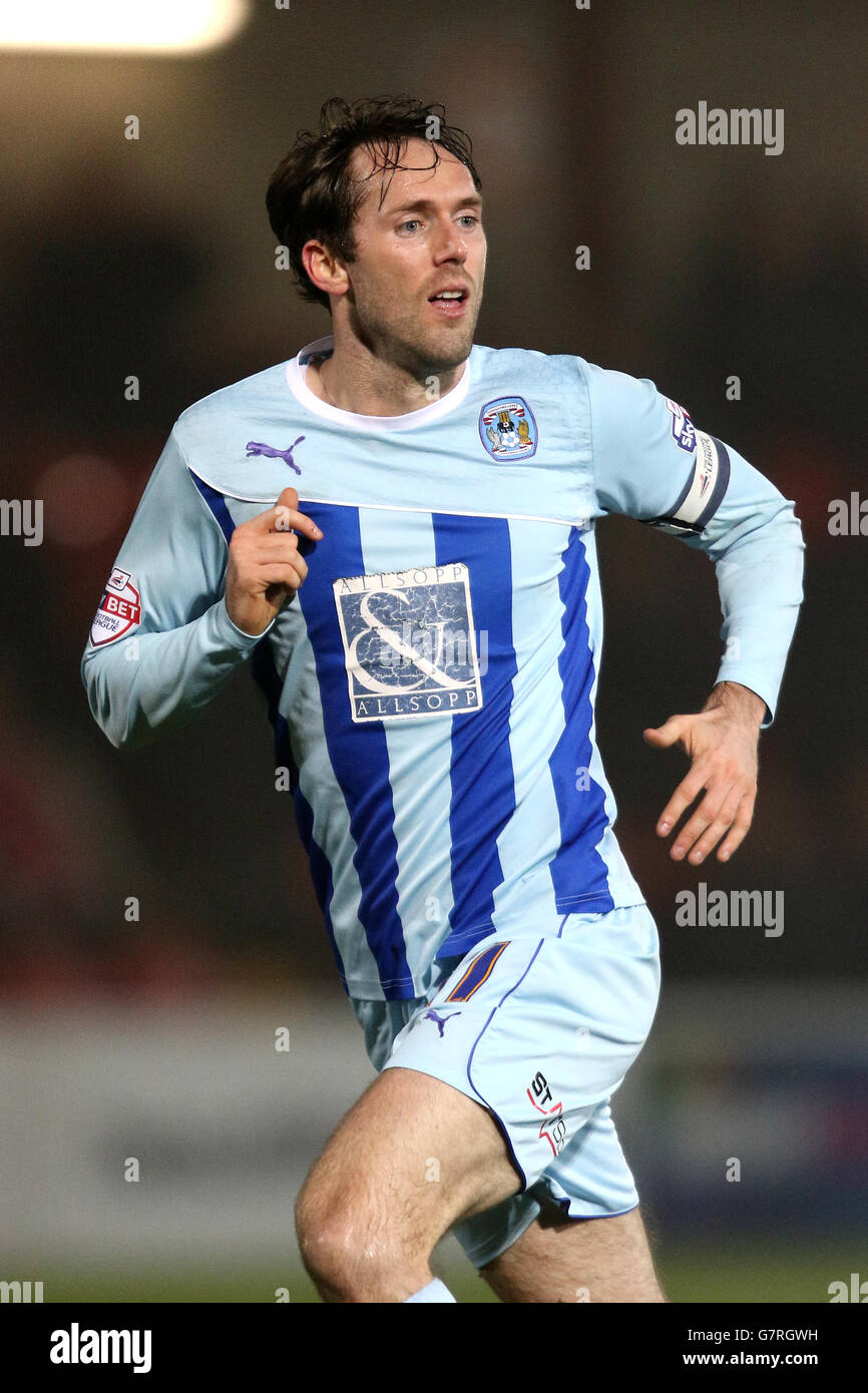 Calcio - Sky Bet League One - Fleetwood Town v Coventry City - Highbury Stadium. James o'Brien, Coventry City Foto Stock