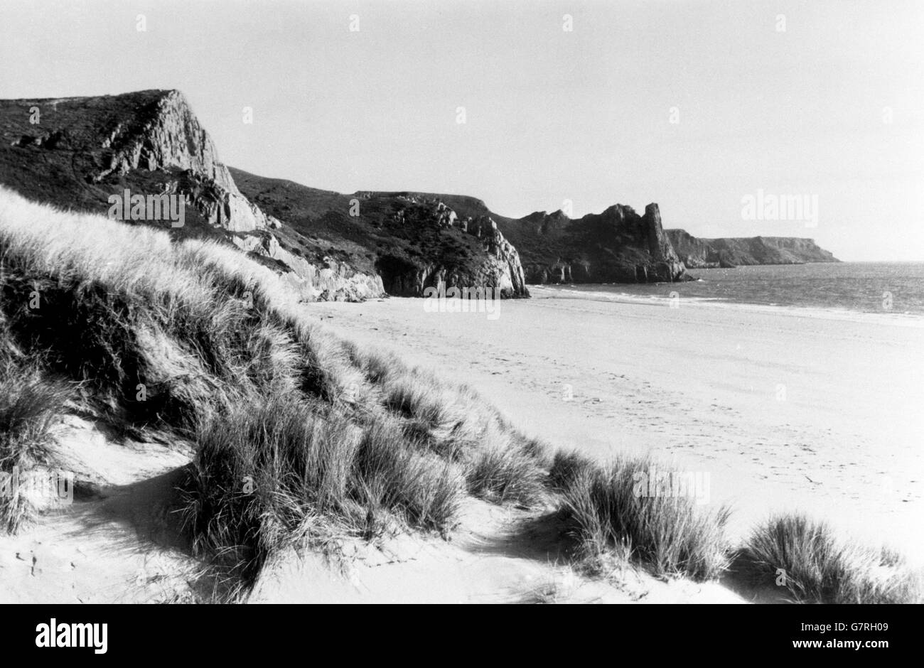 Three Cliffs Bay - Penisola di Gower - Galles Foto Stock