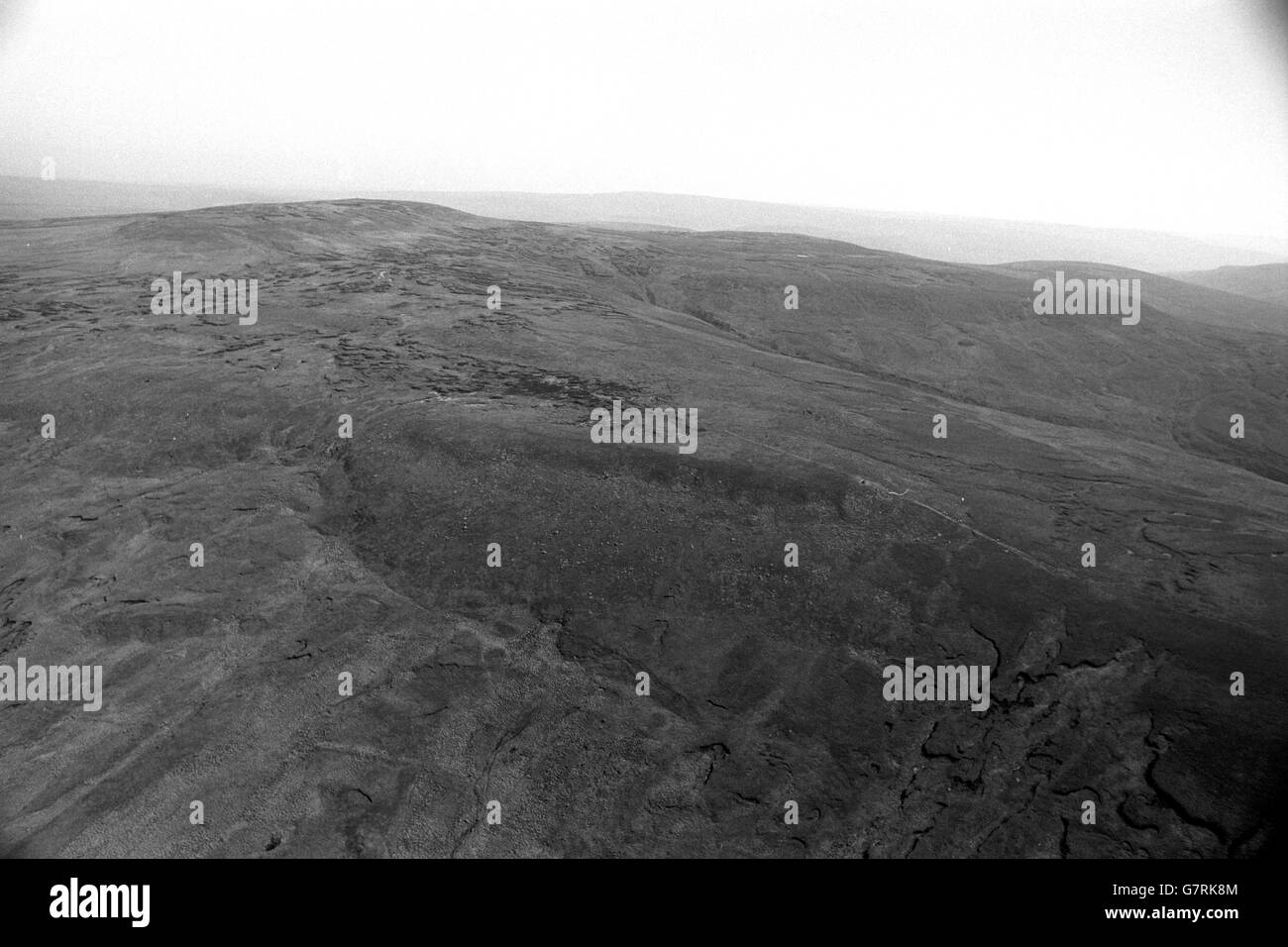Vista aerea della Pennine Way sullo Yorkshire Dales vicino Hawes. Foto Stock