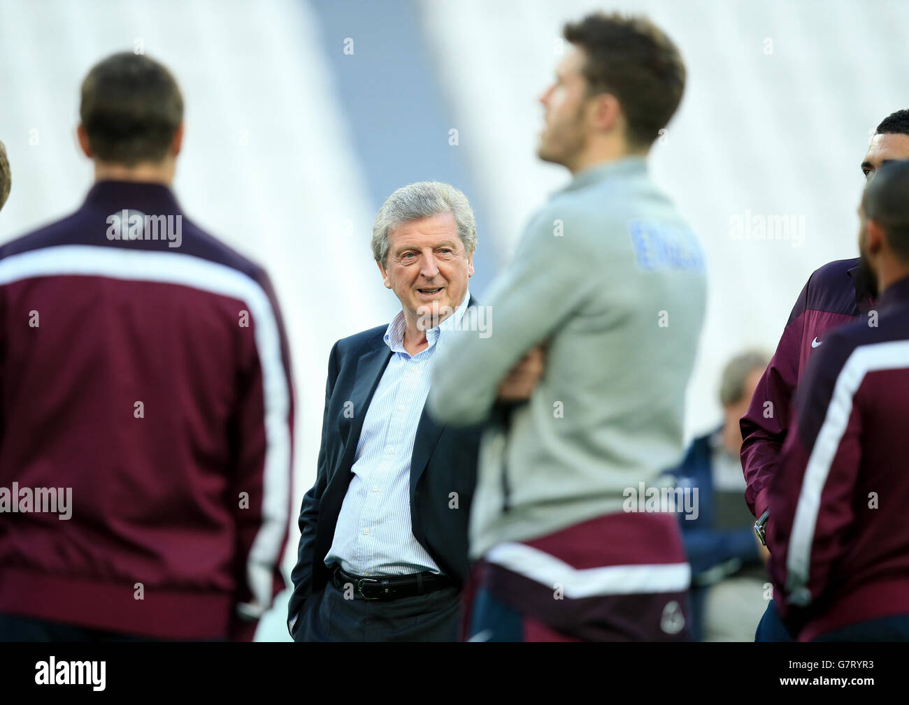 Il direttore inglese Roy Hodgson durante una visita allo stadio Juventus di Torino. Foto Stock
