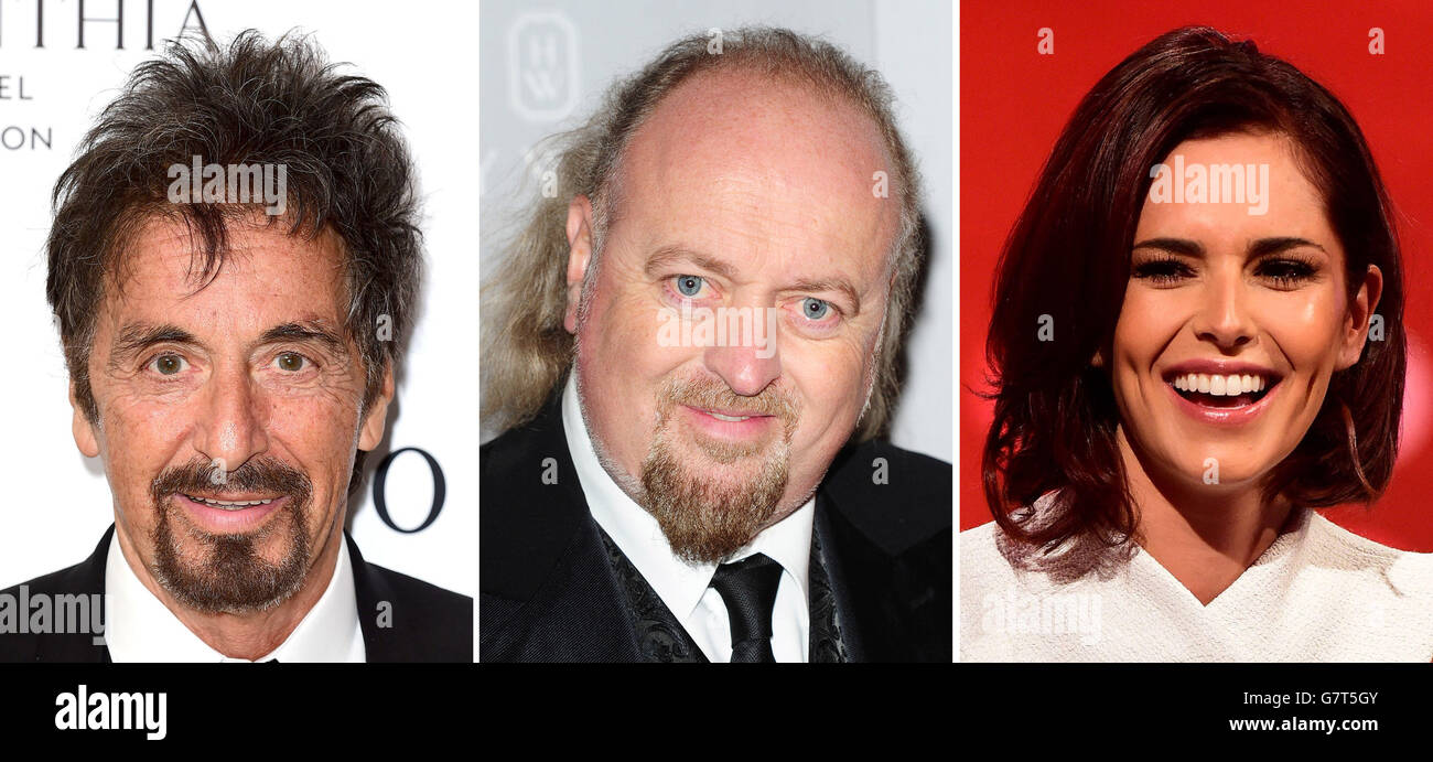 File foto di (da sinistra) al Pacino, Bill Bailey e Cheryl Fernandez-Versini. Foto Stock