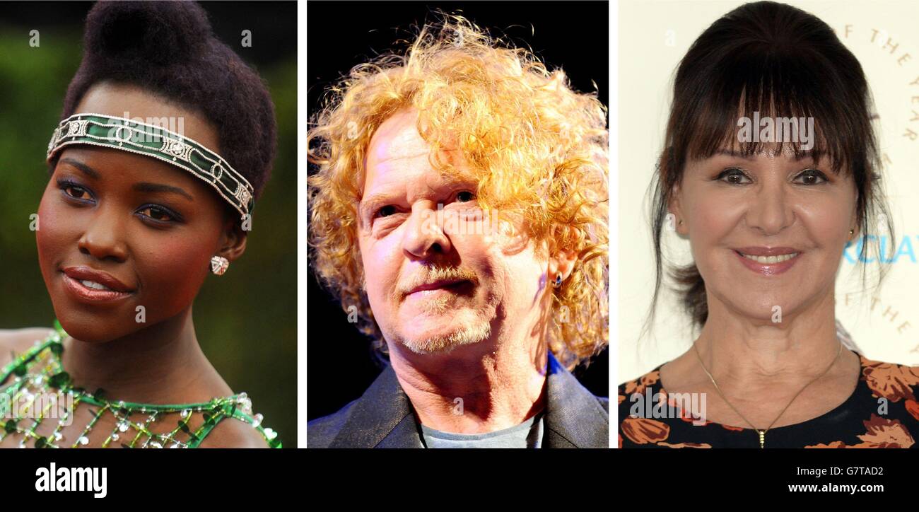 File foto di (da sinistra) Lupita Nyong'o, Mick Hucknall e Arlene Phillips. Foto Stock