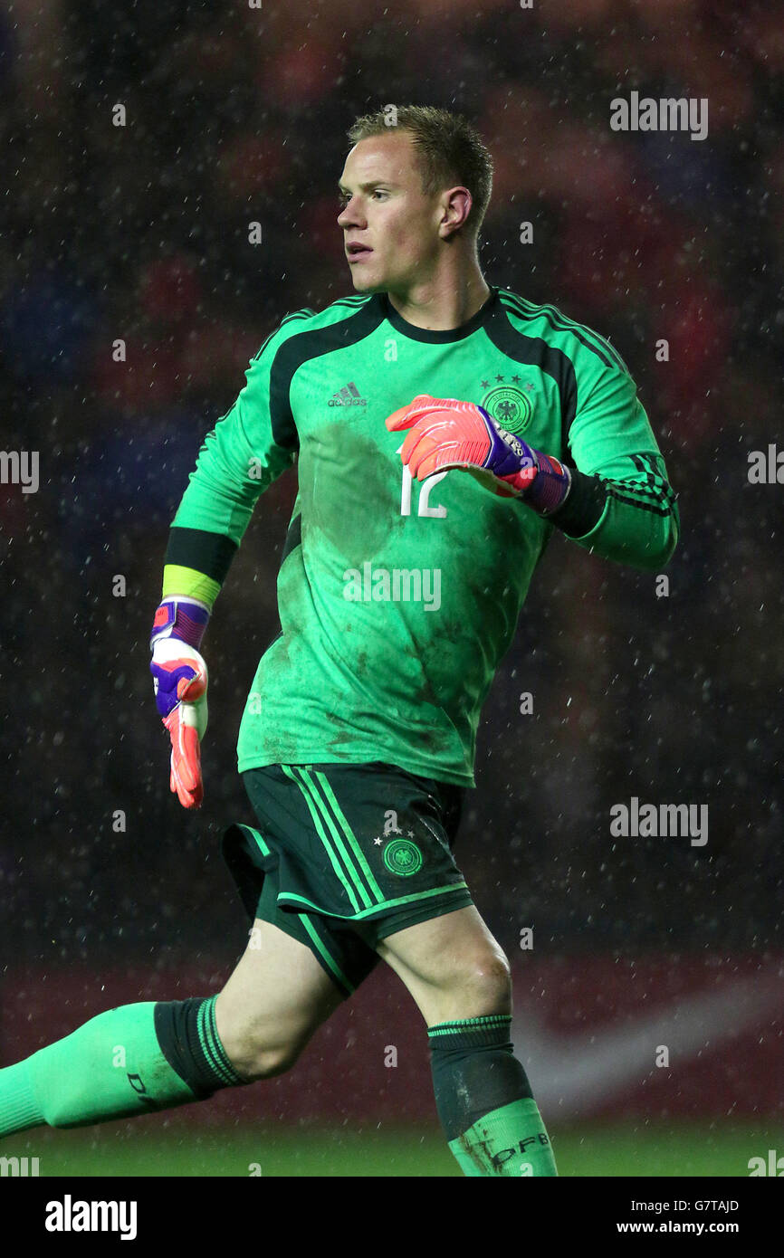 Calcio - Under 21 International - Inghilterra Under 21's contro Germania Under 21's - Riverside Stadium. Portiere Marc-Andre ter Stegen, Germania U21. Foto Stock
