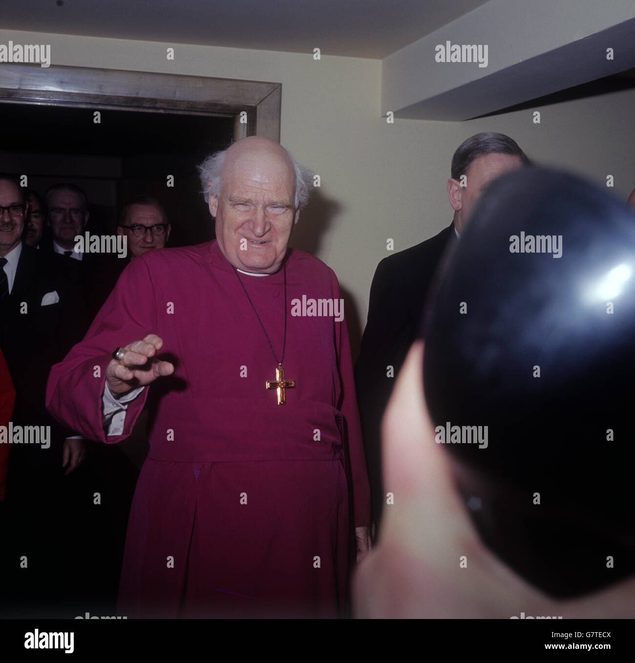 La religione - Il Dott. Michael Ramsey, Arcivescovo di Canterbury e Primate della Comunione Anglicana - Savoy Hotel, Londra Foto Stock