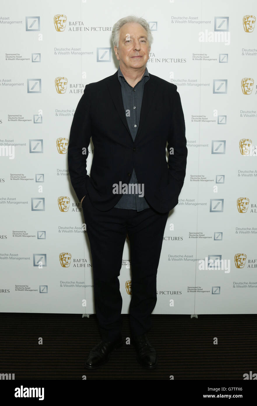 Alan Rickman partecipa al BAFTA ha ospitato UN evento Life in Pictures con Alan Rickman al BAFTA di Londra. Foto Stock