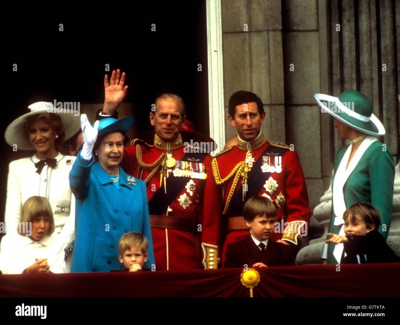 Royalty - Trooping del colore - Buckingham Palace di Londra Foto Stock