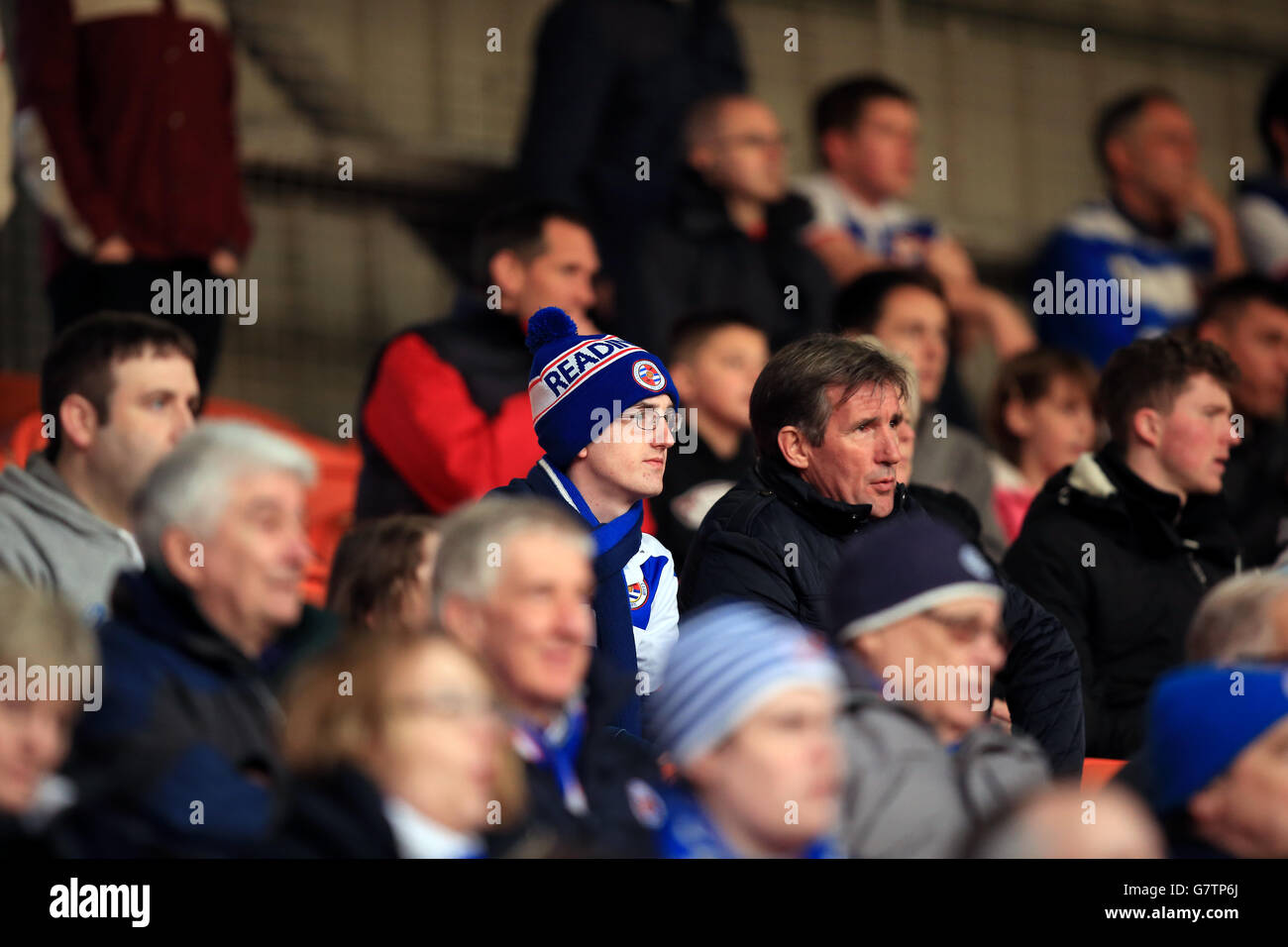 Calcio - Sky Bet Championship - Blackpool v Reading - Bloomfield Road. Gli appassionati di lettura negli stand di Bloomfield Road Foto Stock