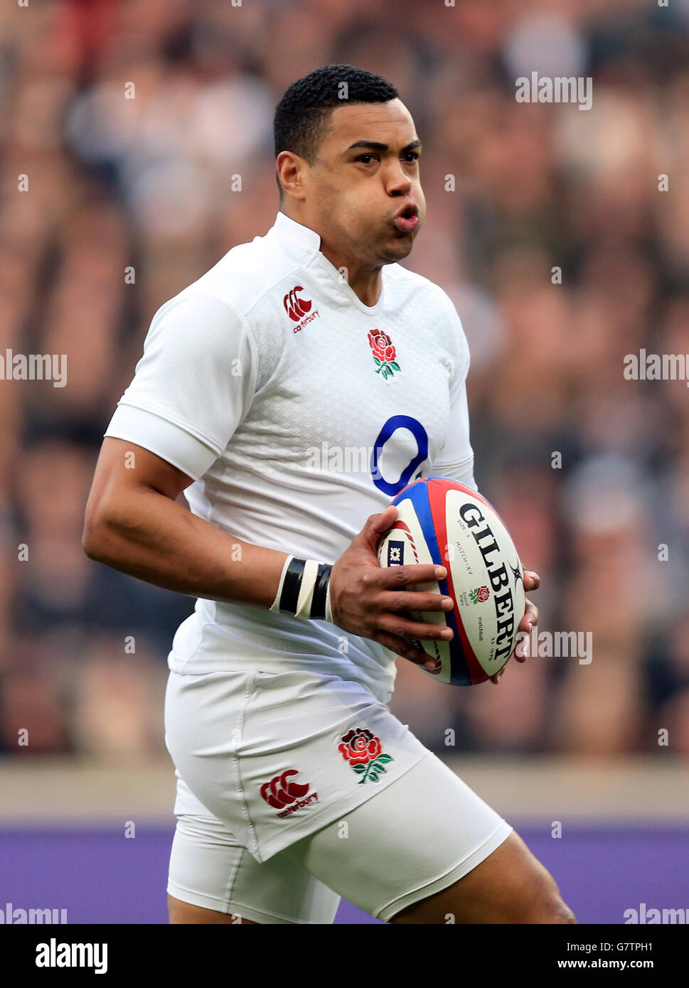 Rugby Union - 2015 RBS 6 Nazioni - Inghilterra / Scozia - Twickenham. Luther Burrell, Inghilterra Foto Stock