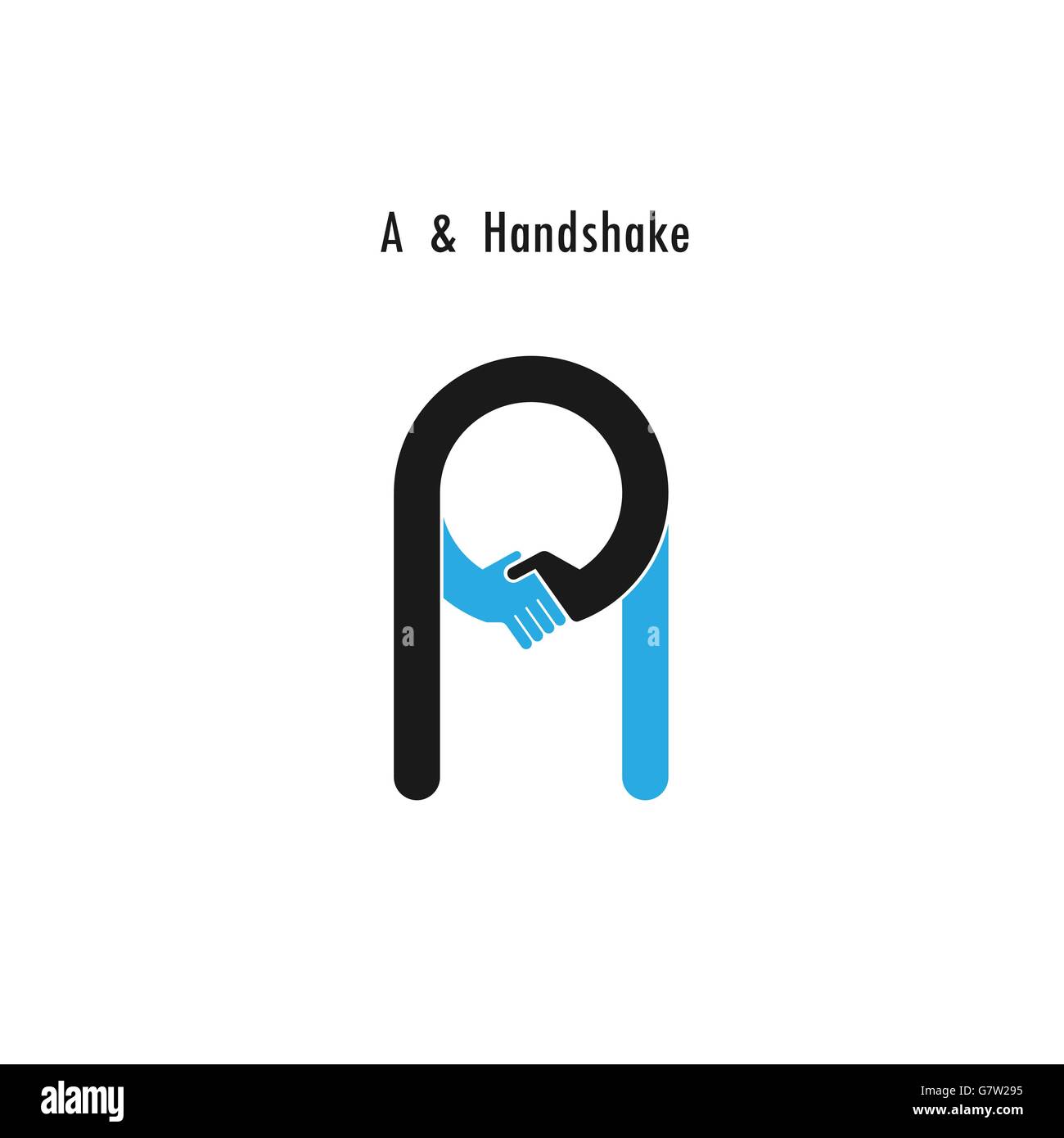 Creative Una lettera astratta icona logo design template vettoriale.offerta Business,icona di partenariato.business aziendale e lo industriale Illustrazione Vettoriale