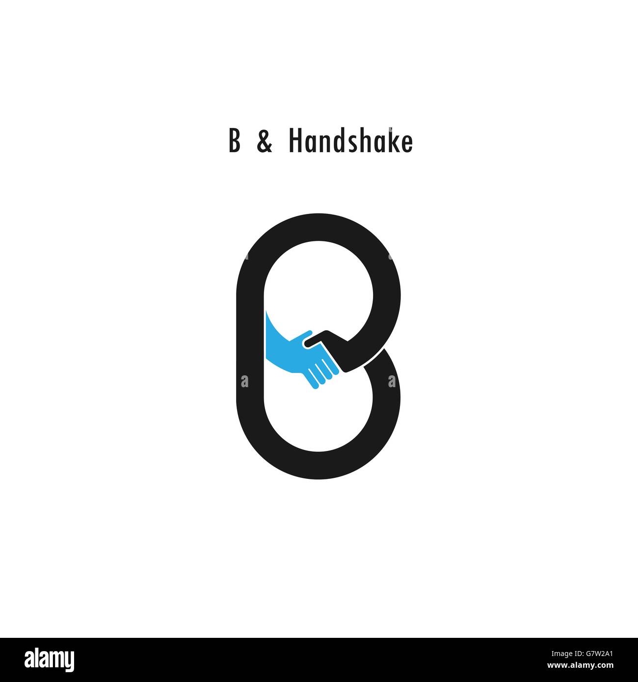 Creative B-lettera astratta icona logo design template vettoriale.offerta Business,icona di partenariato.business aziendale e lo industriale Illustrazione Vettoriale