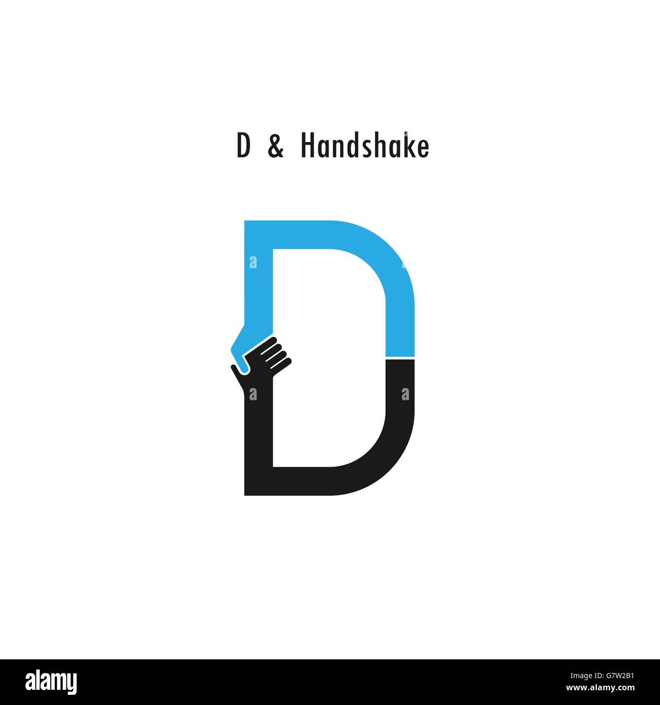 Creativo D- lettera astratta icona logo design template vettoriale.offerta Business,icona di partenariato.corporate aziendale e industriale Illustrazione Vettoriale