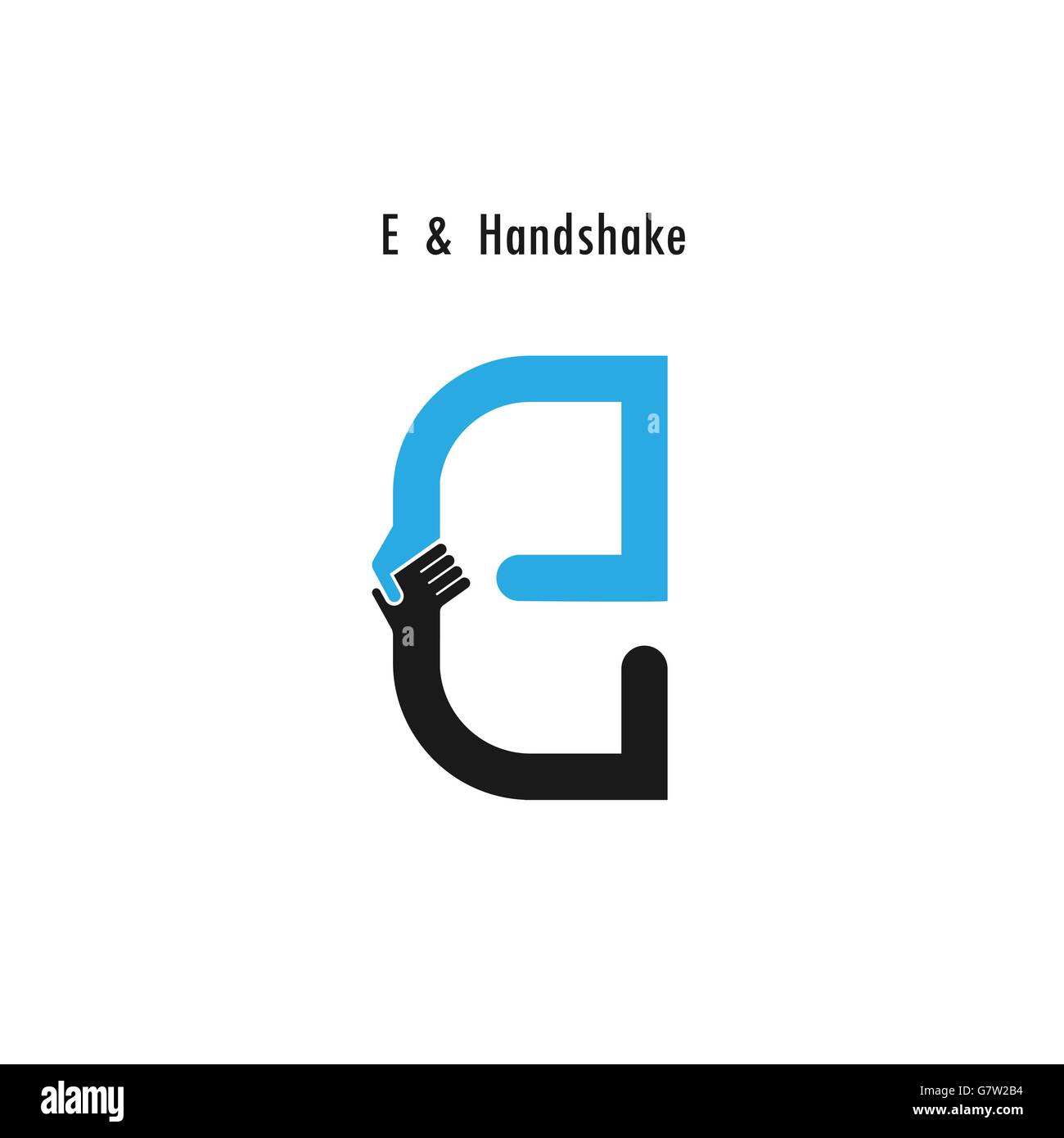 Creative E- lettera astratta icona logo design template vettoriale.offerta Business,icona di partenariato.aziendali e per l industriale Illustrazione Vettoriale